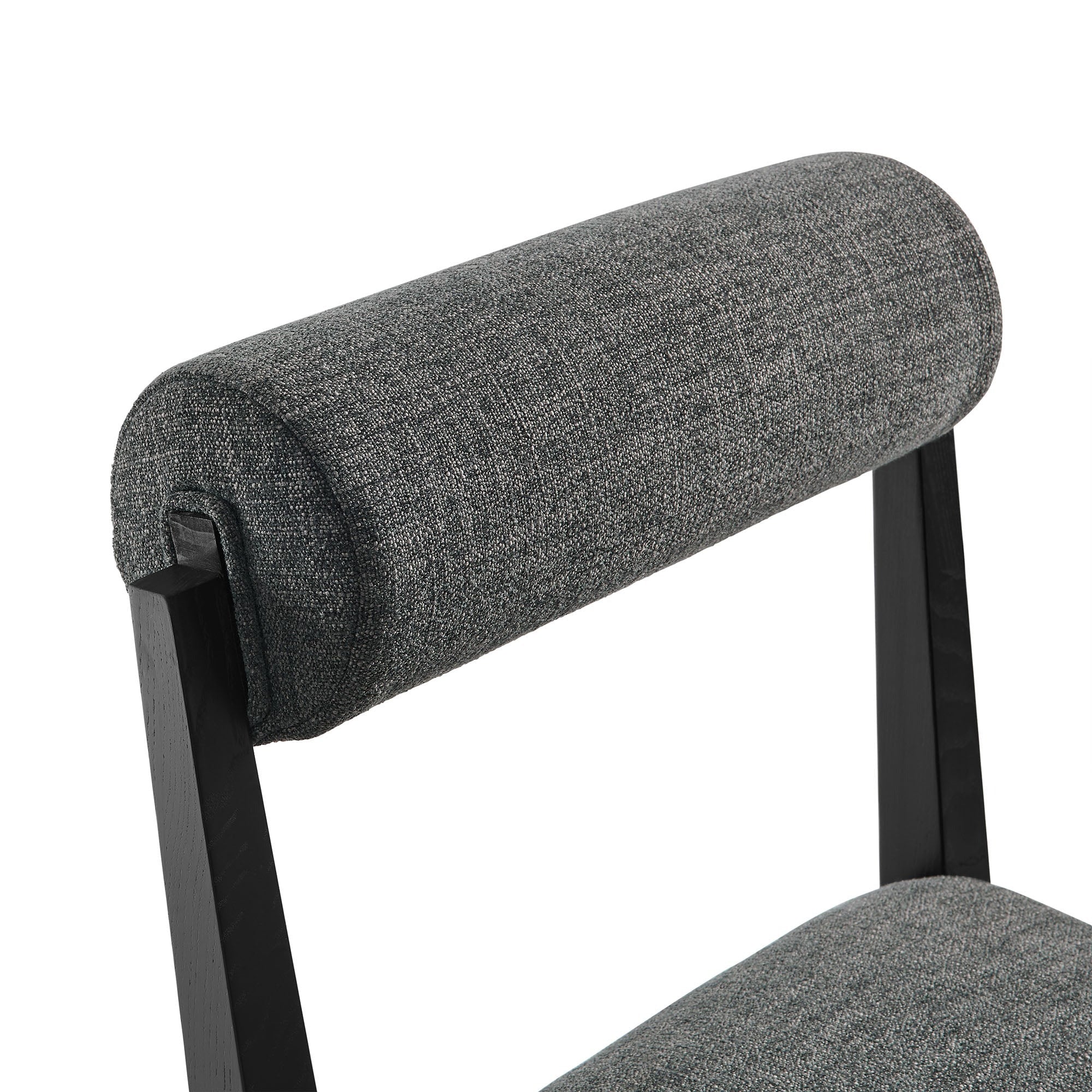 Modern Fabric and Wood Armless Dining Side Chair - Image 12
