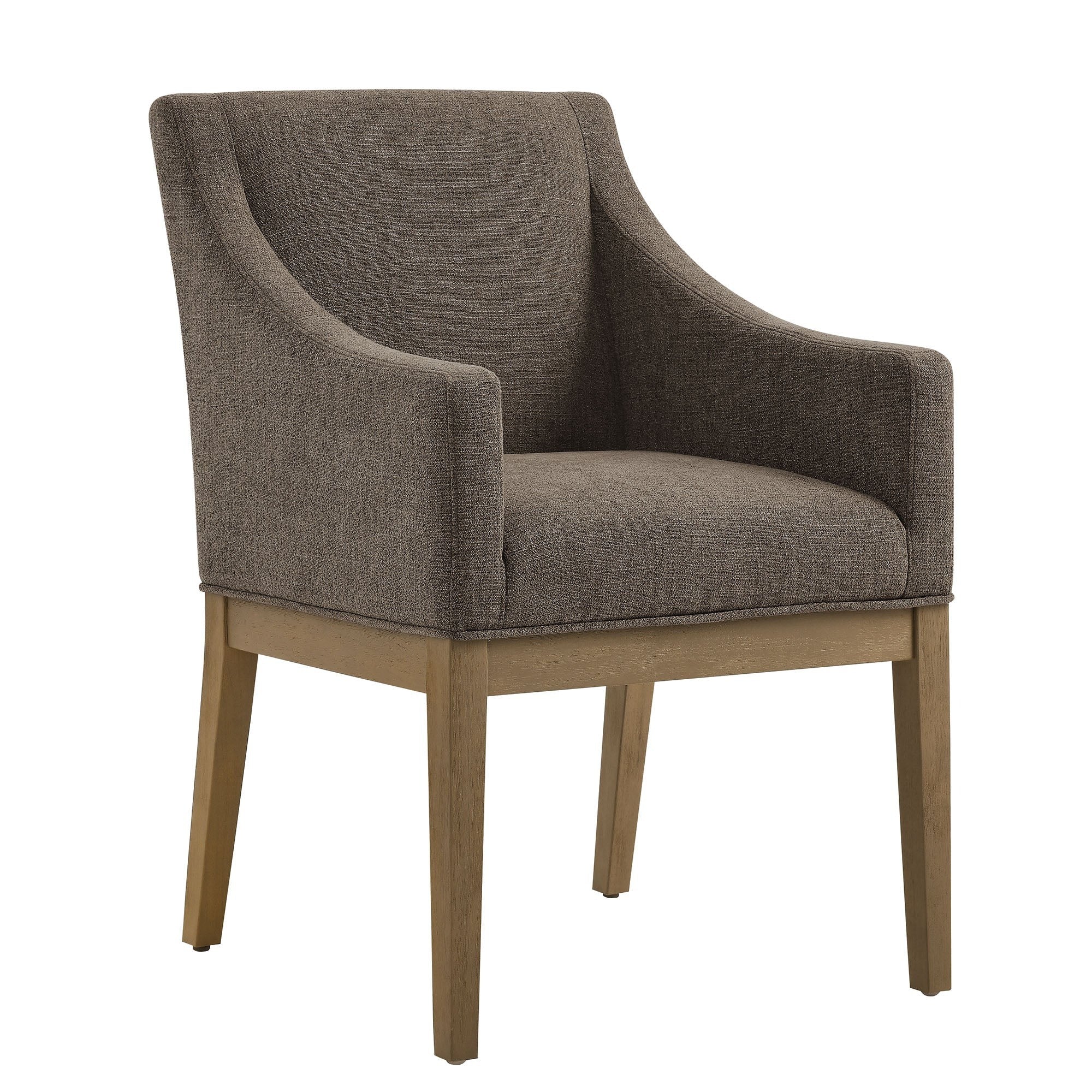 Modern Fabric Upholstered Dining Armchair with Wood Frame - Image 9