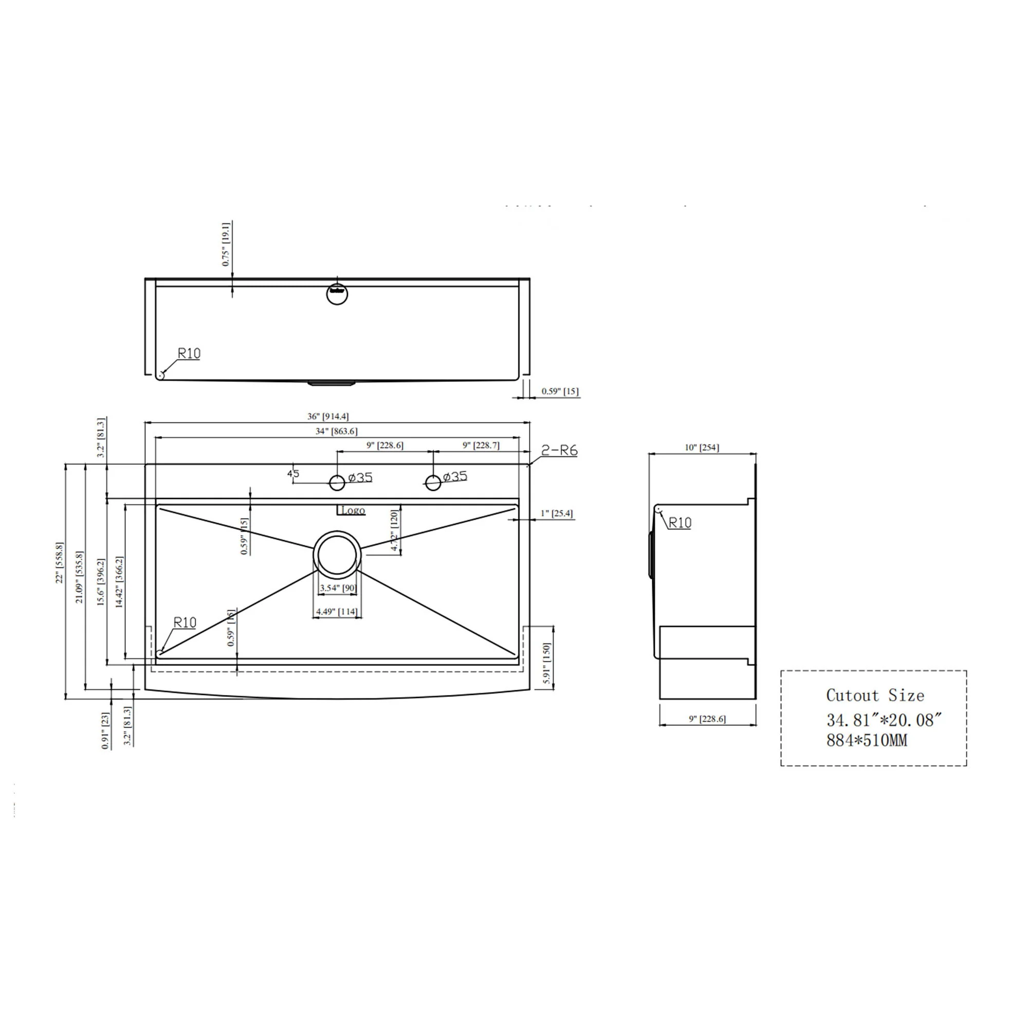 Modern Farmhouse, Drop In Workstation Kitchen Sink With Apron Front - Image 7