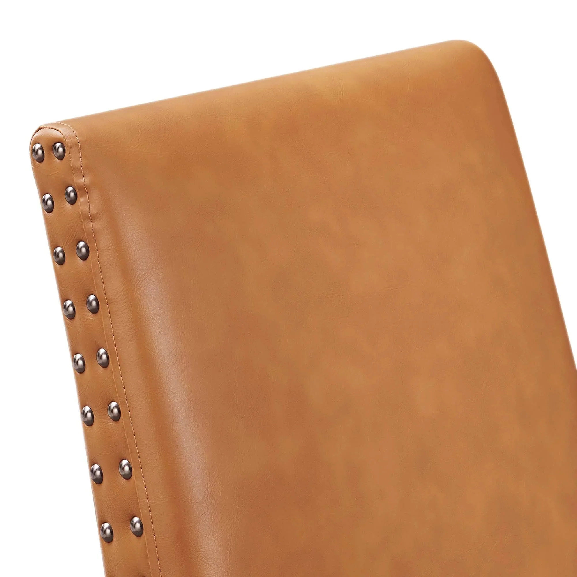 Modern Faux Leather Dining Room Side Chair with Nailhead Trim - Image 18
