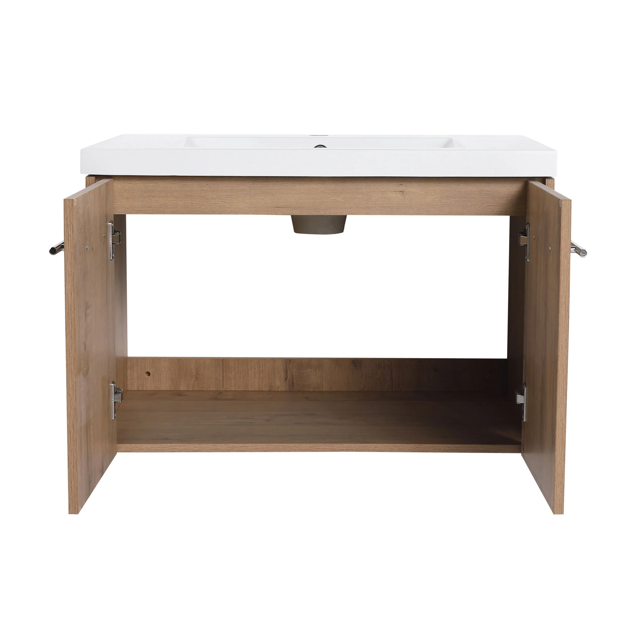 Modern Floating Bathroom Vanity With Resin Sink, Soft Close Doors - Image 4