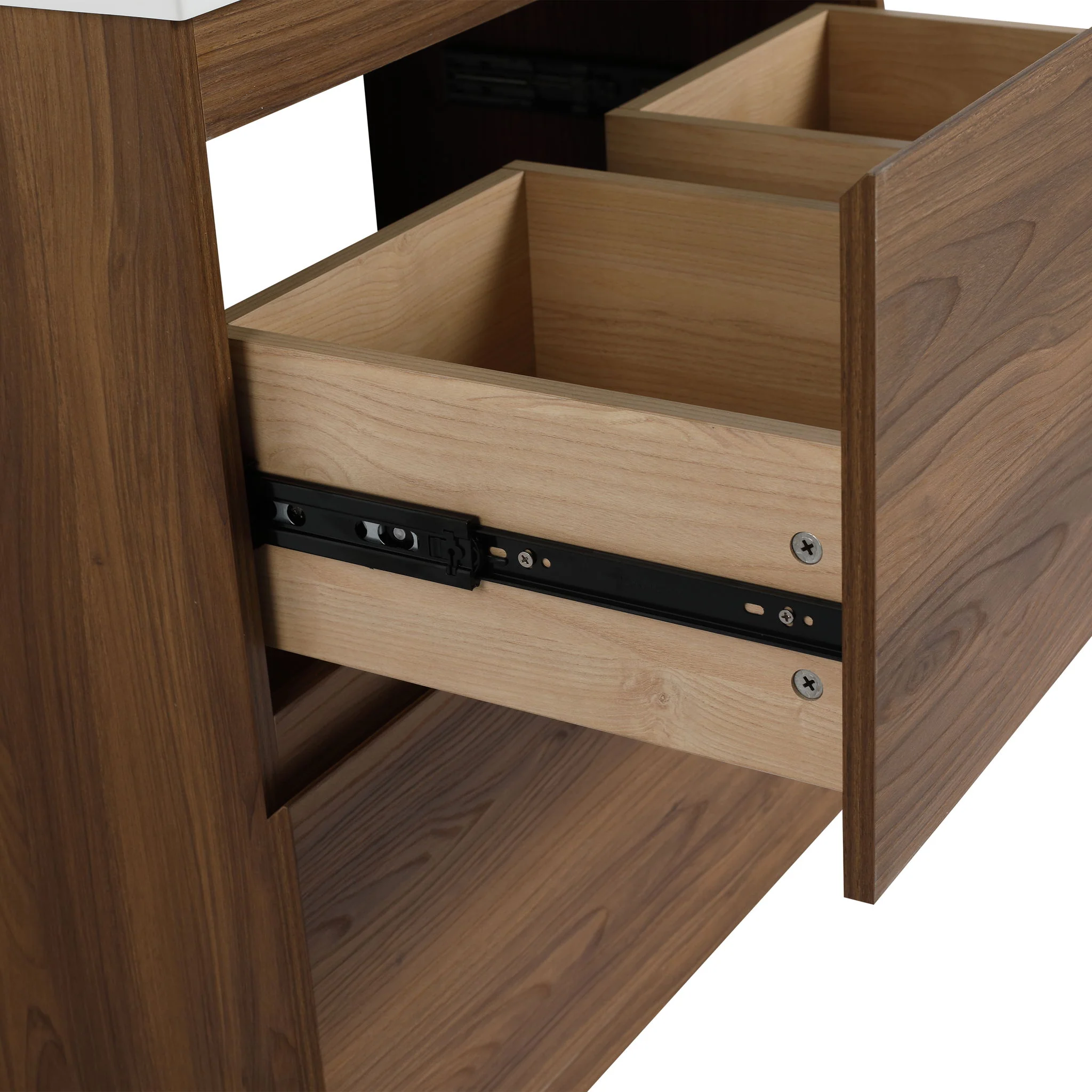 Modern Freestanding Bathroom Vanity Cabinet With Double Drawer - Image 14