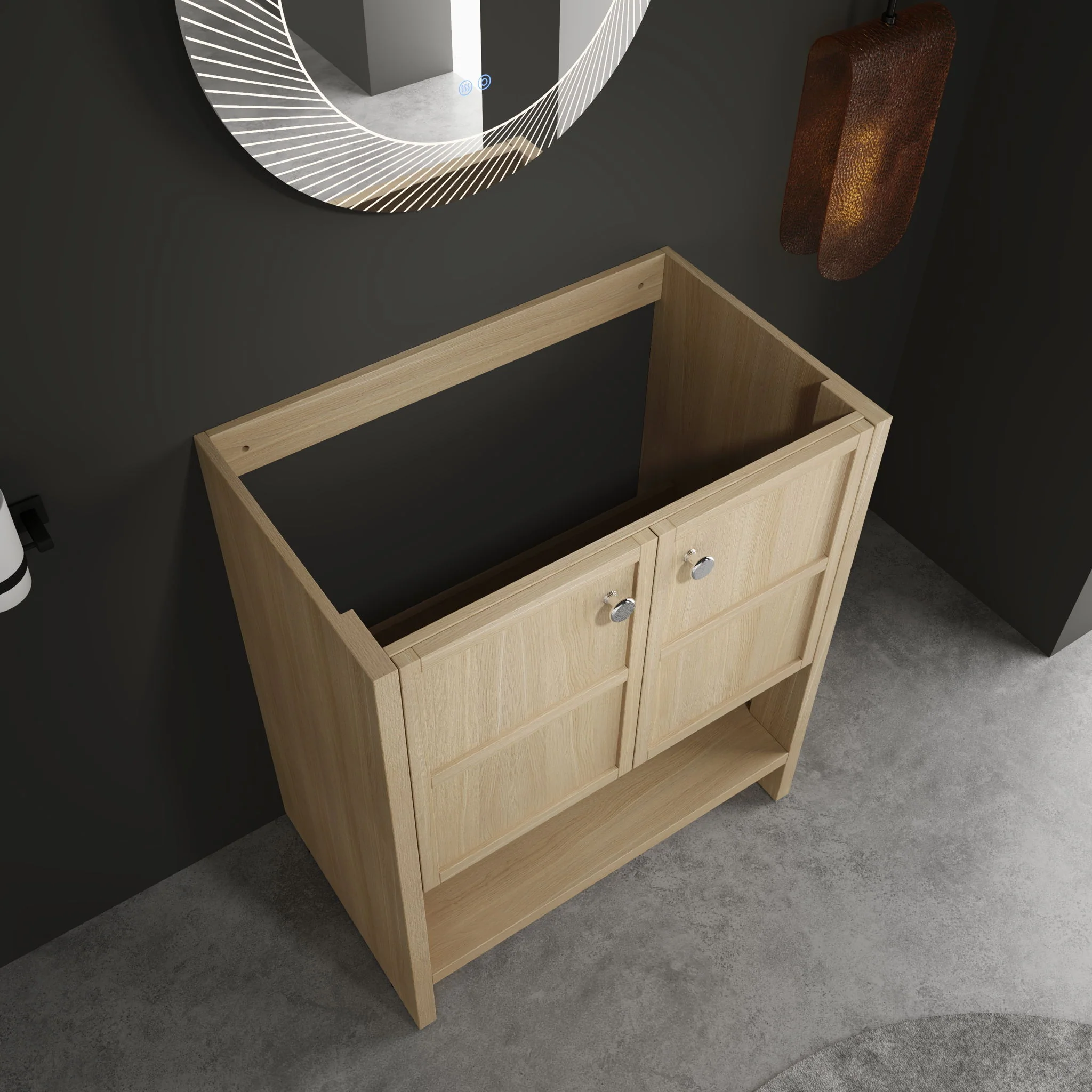 Modern Freestanding Bathroom Vanity With 2 Soft Closing Doors - Image 9