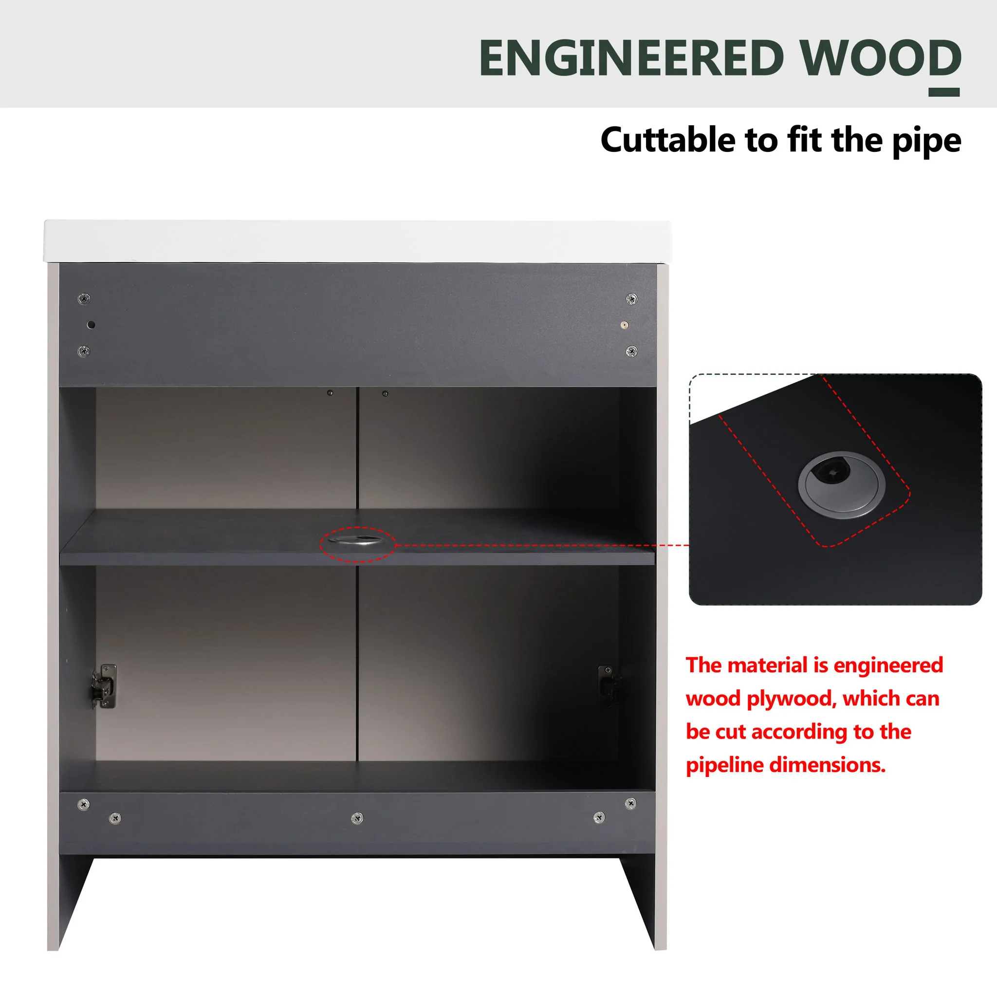 Modern Freestanding Bathroom Vanity With Soft Close Cabinet Doors - Image 27