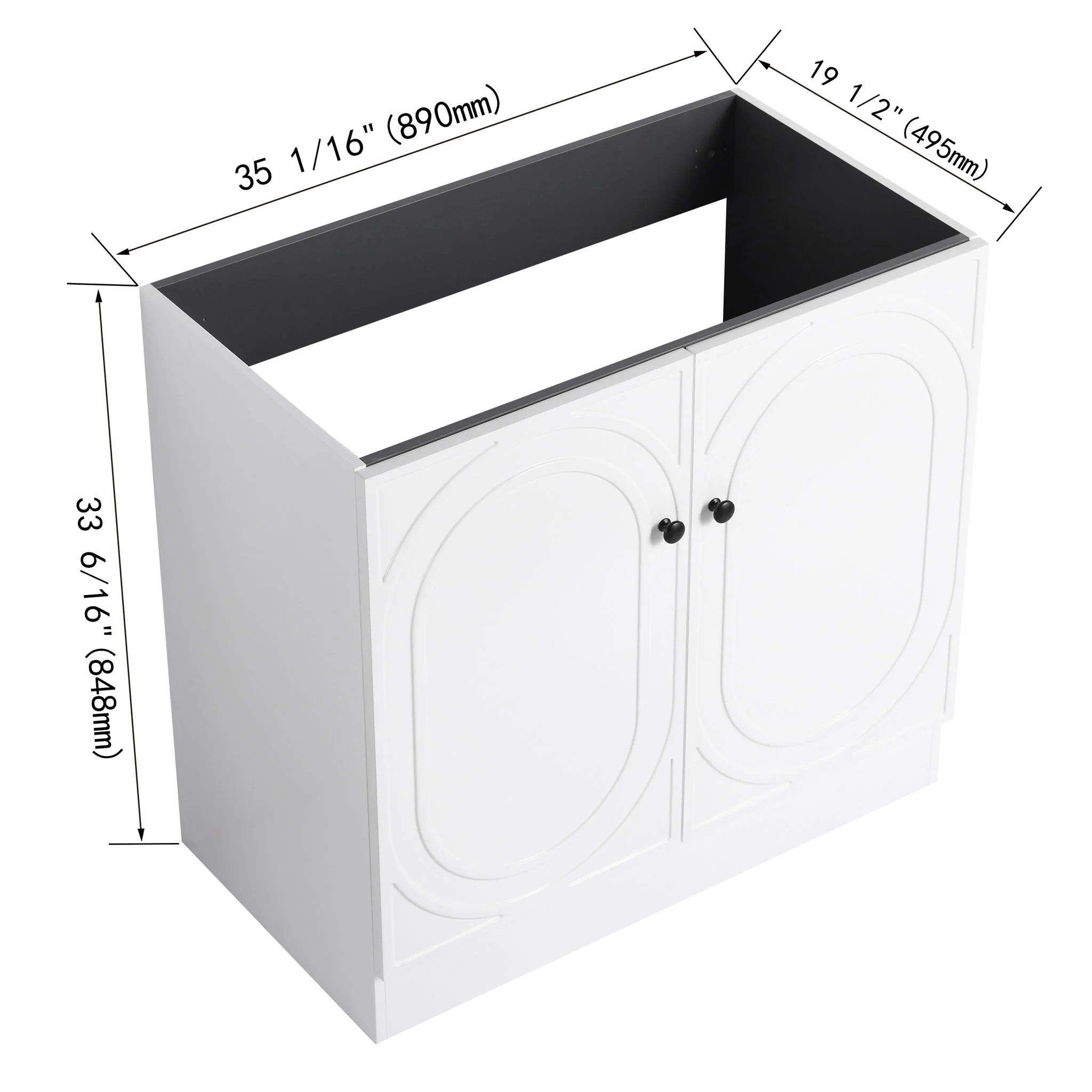 Modern Freestanding Bathroom Vanity With Soft Close Cabinet Doors - Image 48