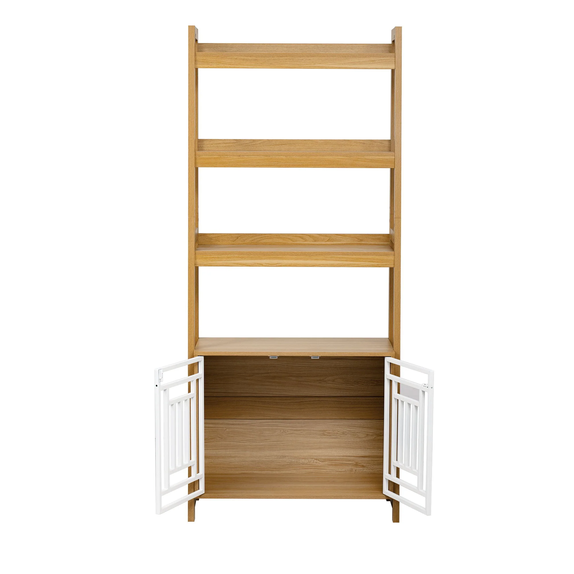 Modern Furniture Style 2 In 1 Pet Friendly Dog Crate Ladder Bookcase - Ancient Oak - Image 4