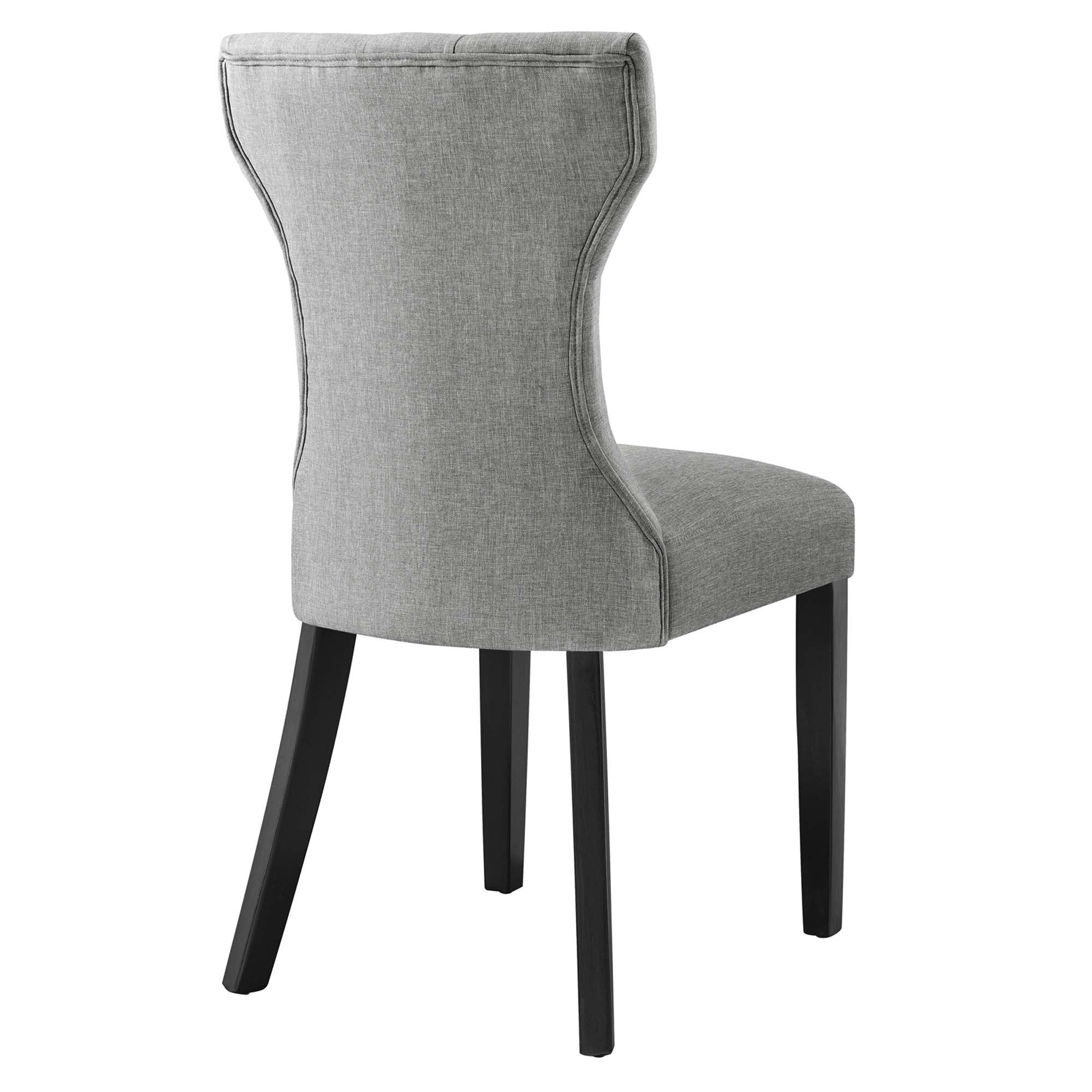 Modern Hourglass Button-Tufted Dining Side Chair - Image 9