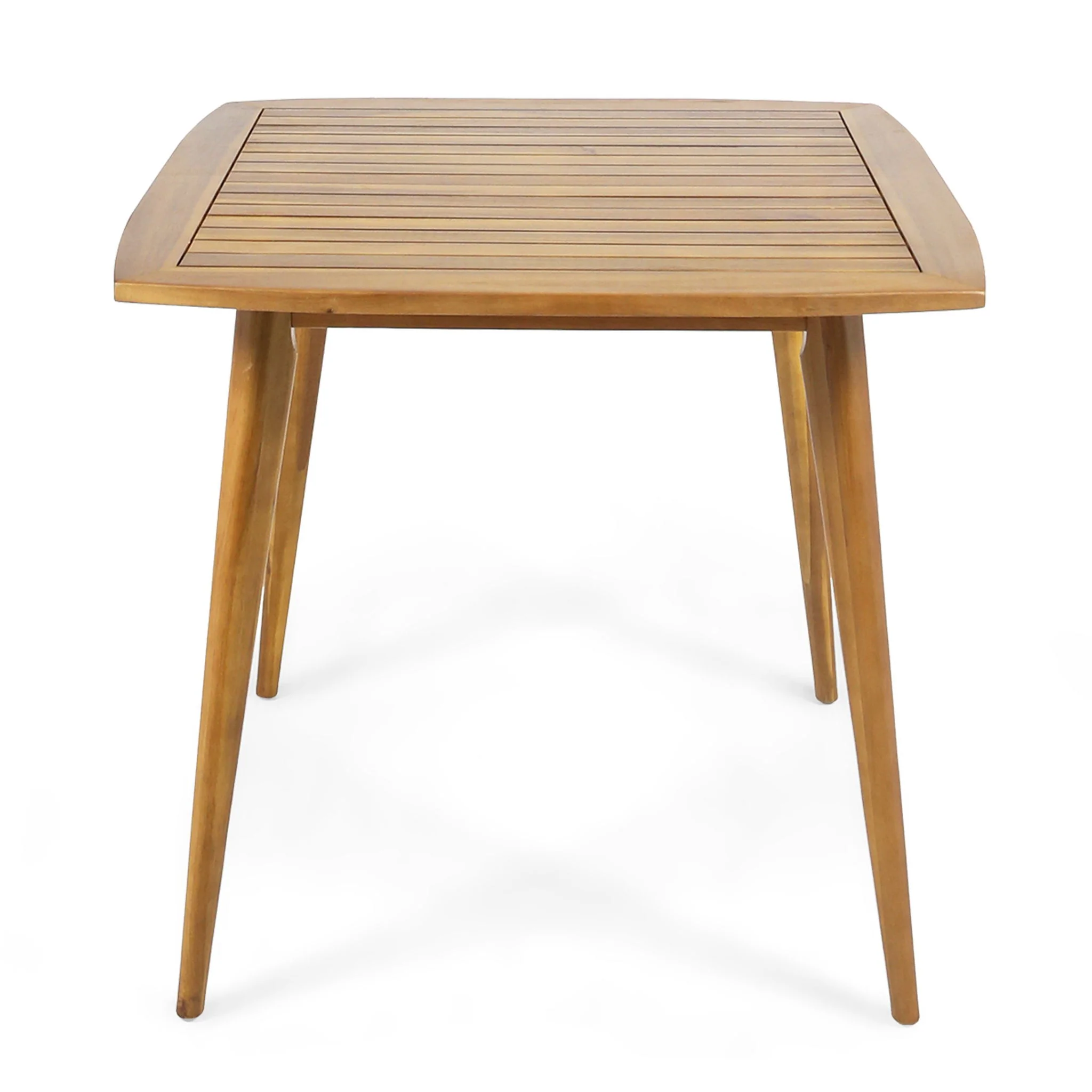 Modern Indoor Square Acacia Wood Dining Table With Toothpick Leg Design - Image 18