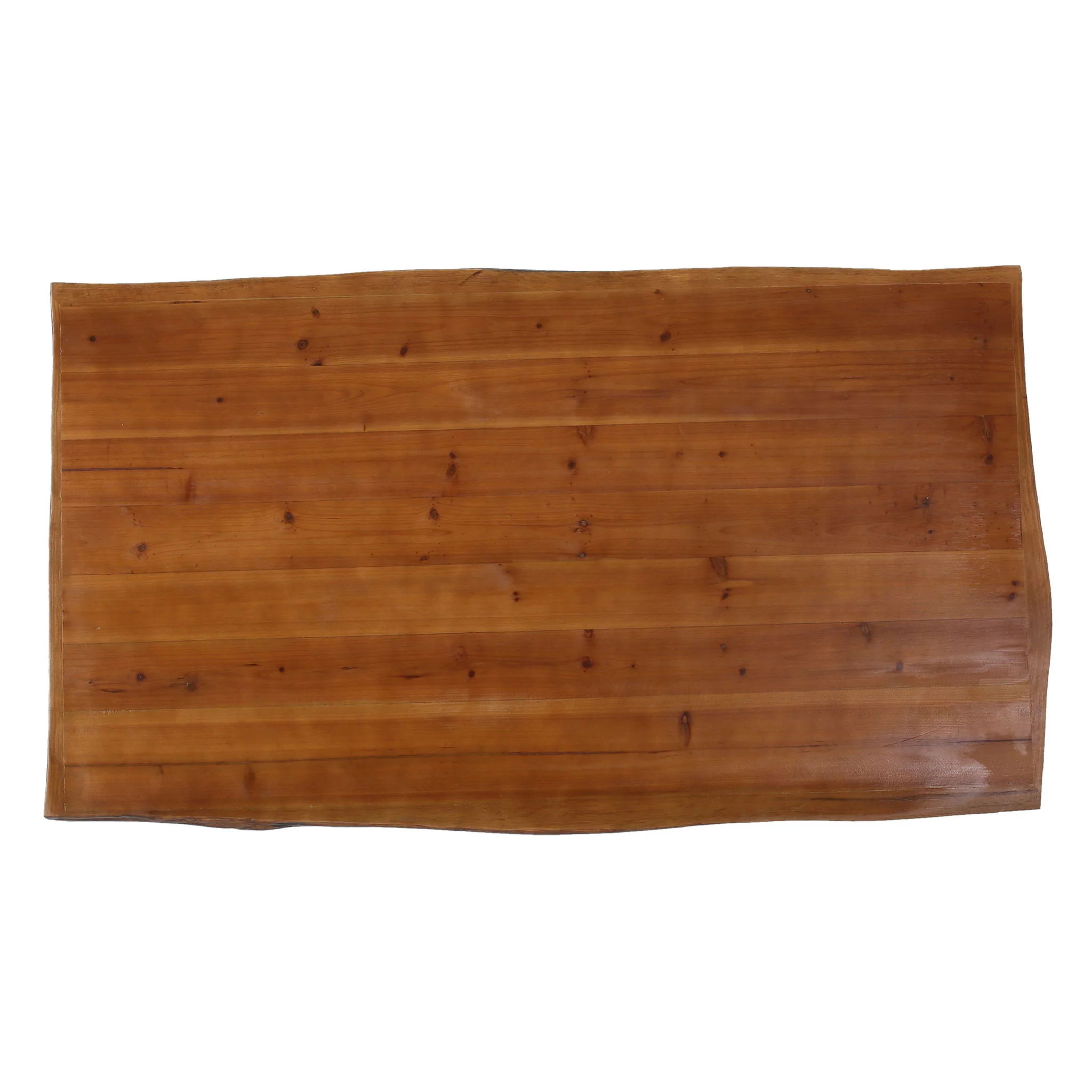 Modern Industrial Faux Live Edge Dining Table With Hairpin Legs - Natural - Image 9