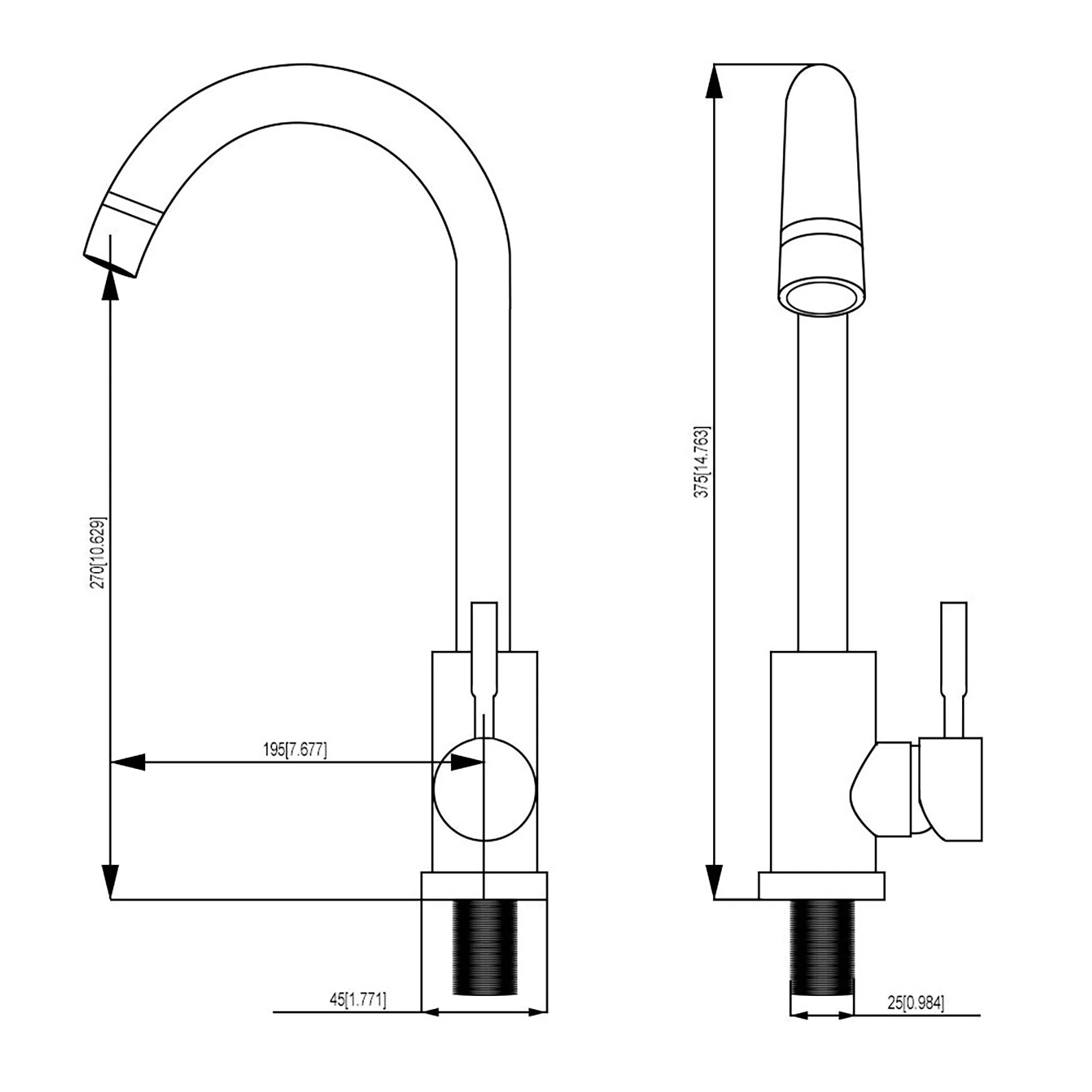 Modern Kitchen Sink Faucet With Single Handle - Image 10