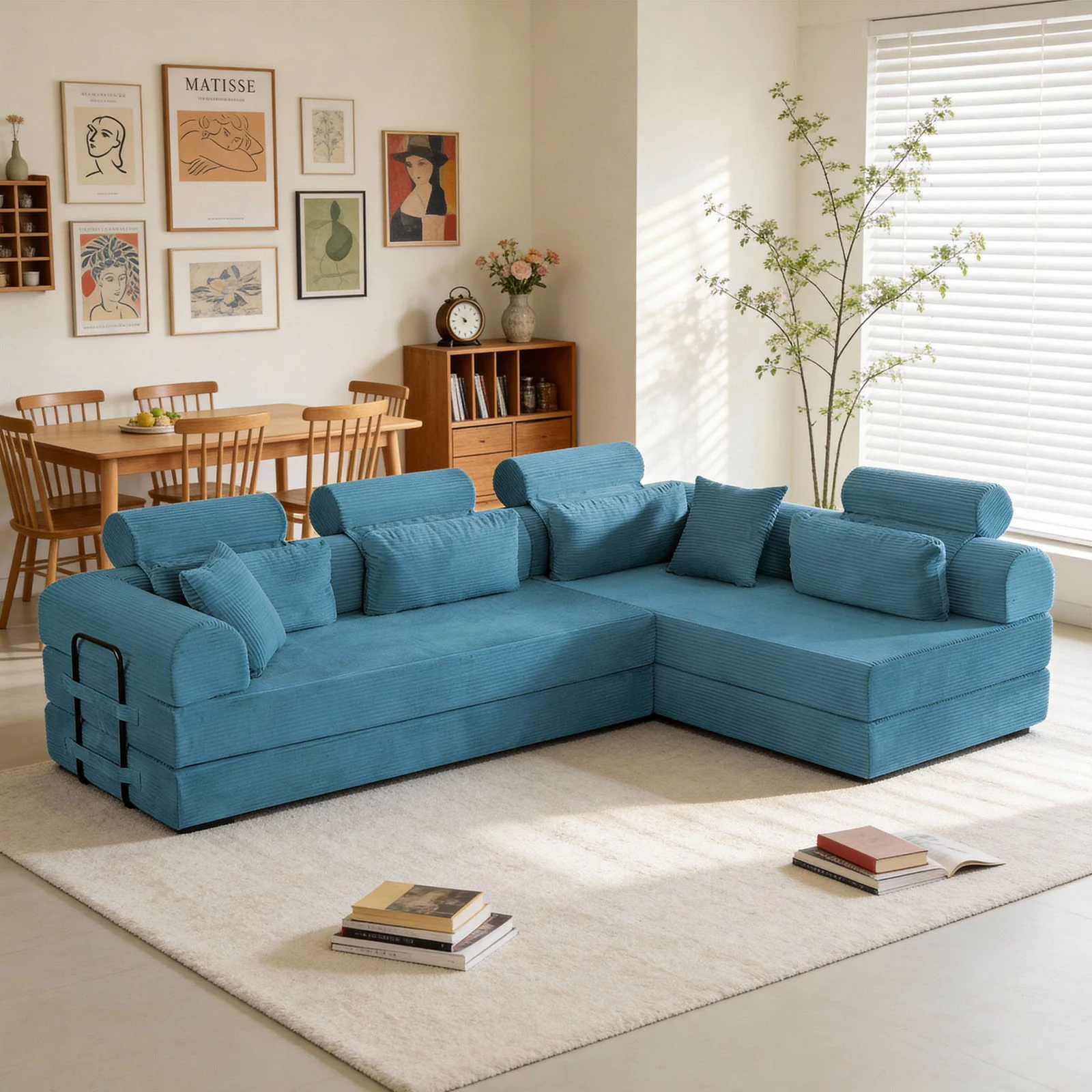 Modern L-Shape Modular Sectional Sofa, Compressed Design - Image 51