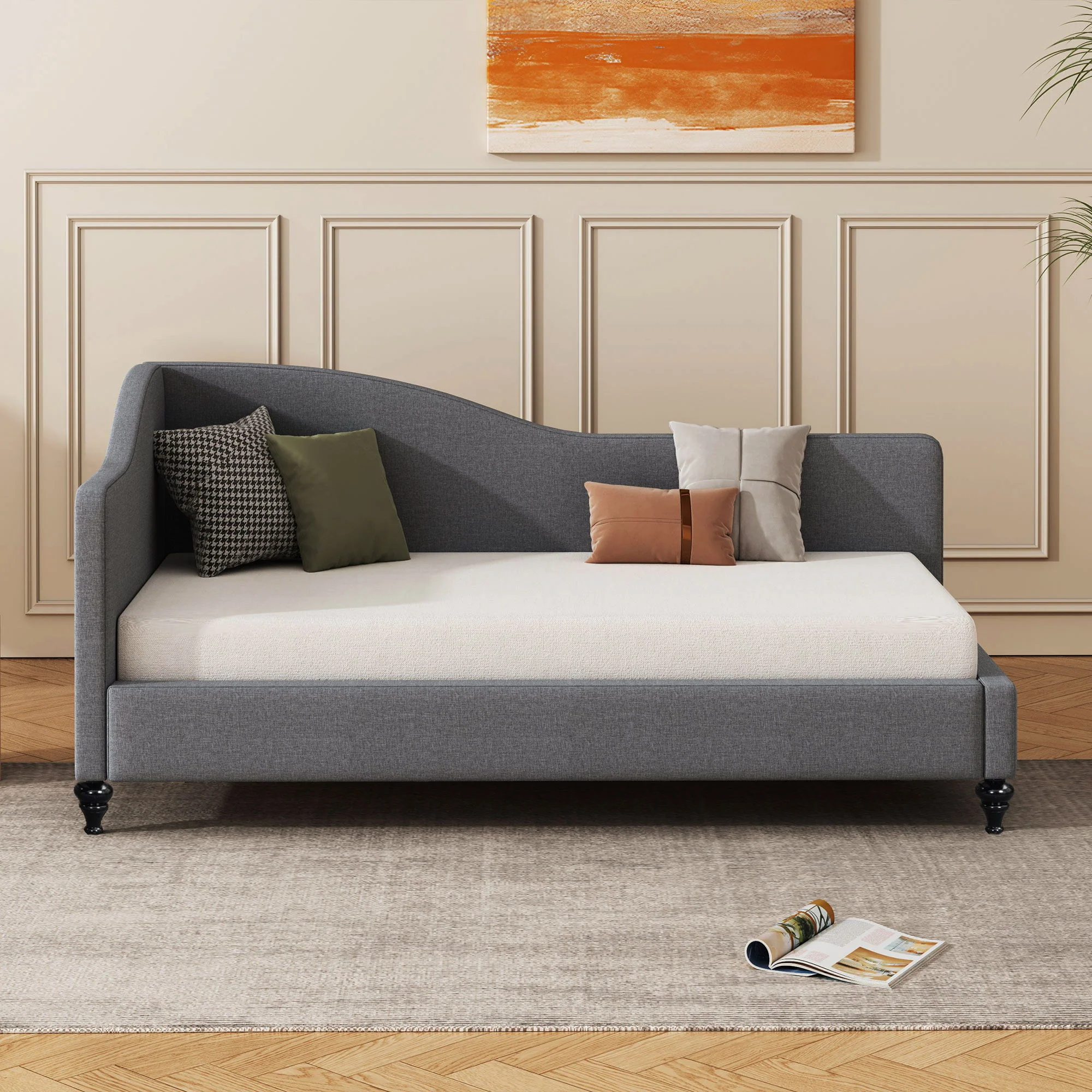 Modern L Shaped Daybed With Legs - Image 7
