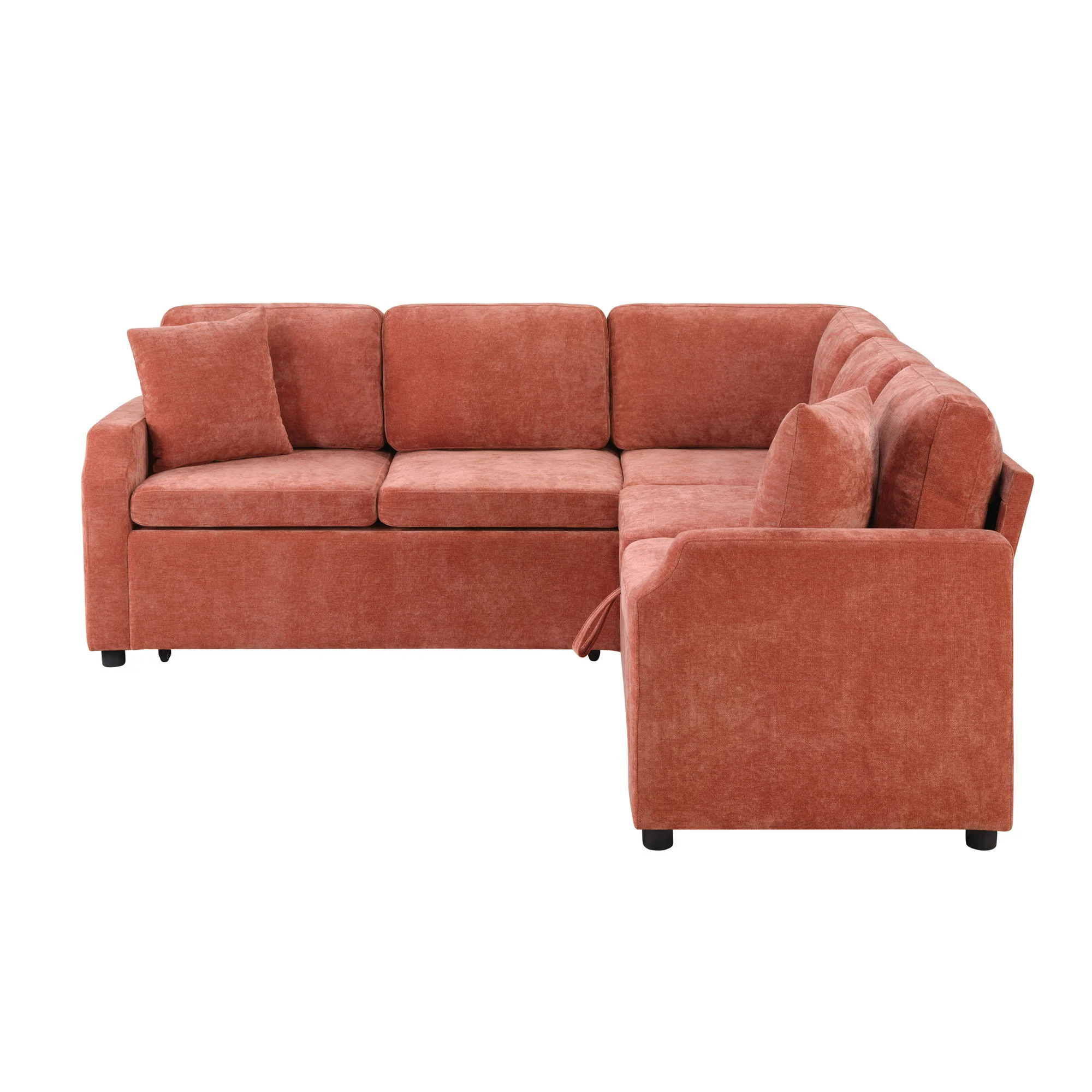 Modern L Shaped Sectional Sofa Bed With Hidden Storage Upholstery - Image 3