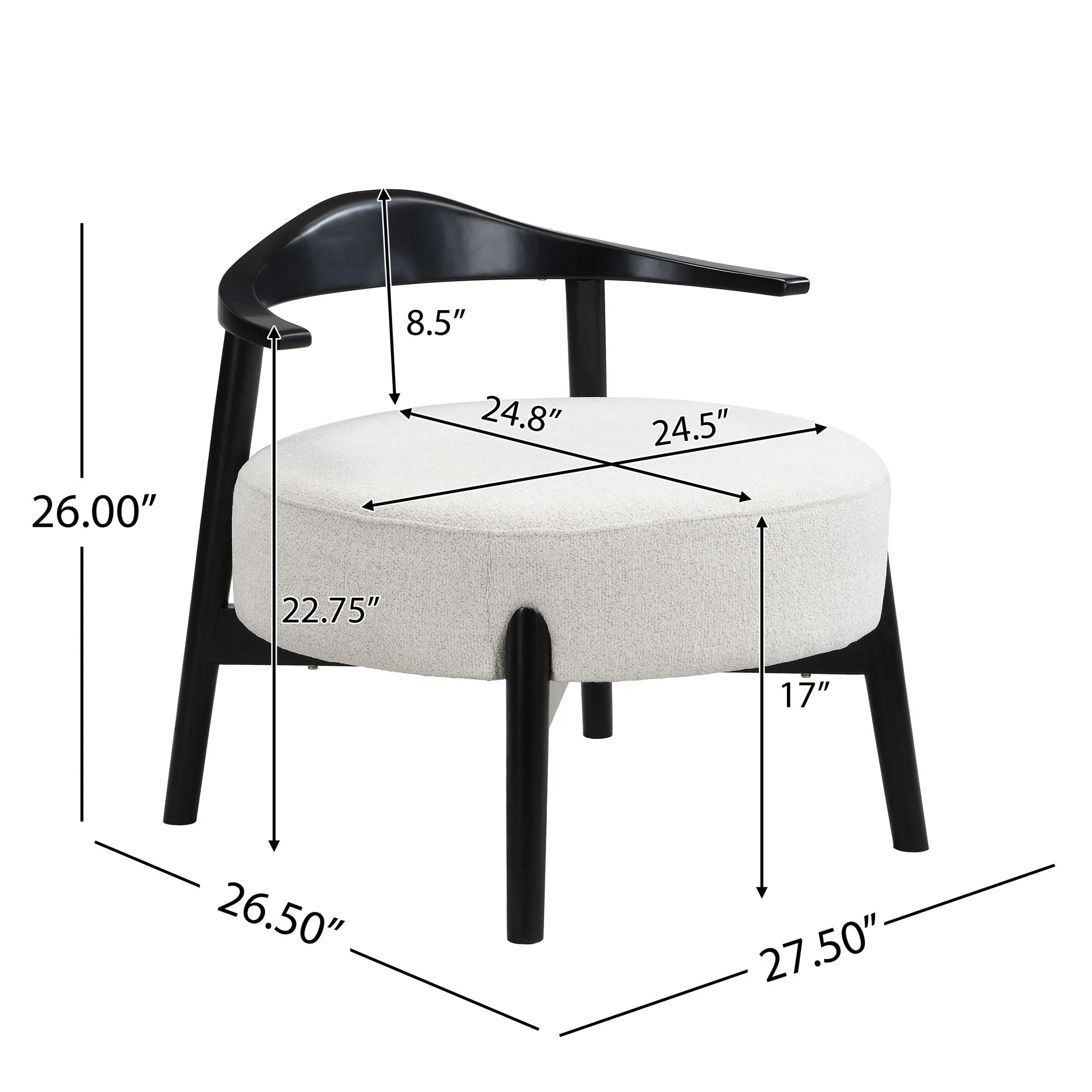 Modern Living Room Upholstered Accent Chair - Image 12
