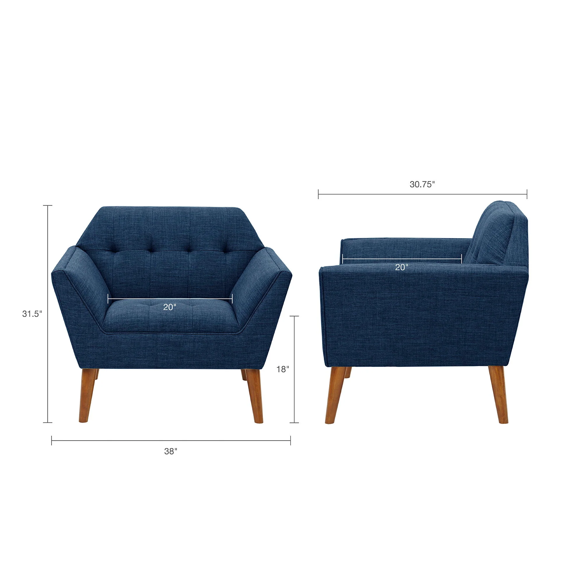 Modern Lounge Chair With Button Tufting - Image 42