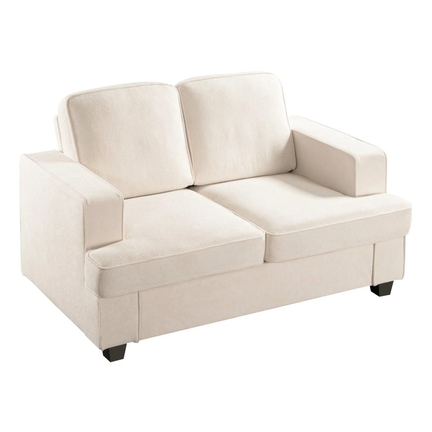 Modern Loveseat, Comfortable 2 Seater Couch With Deep Seating, Loose Back Cushions, Wide Arms - Image 7