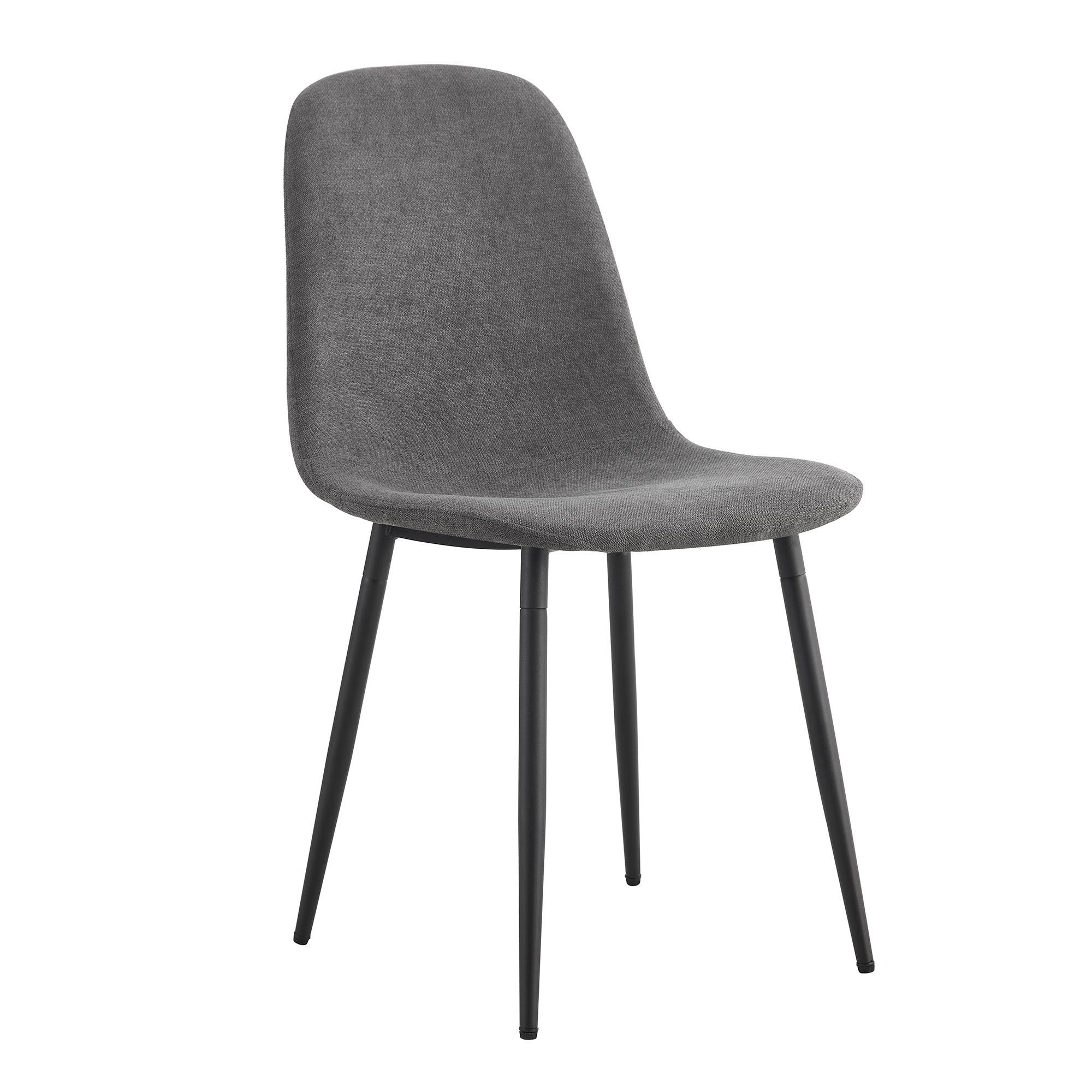 Modern Medieval Style Cushioned Side Chairs Set With Metal Legs For Kitchens - Image 13