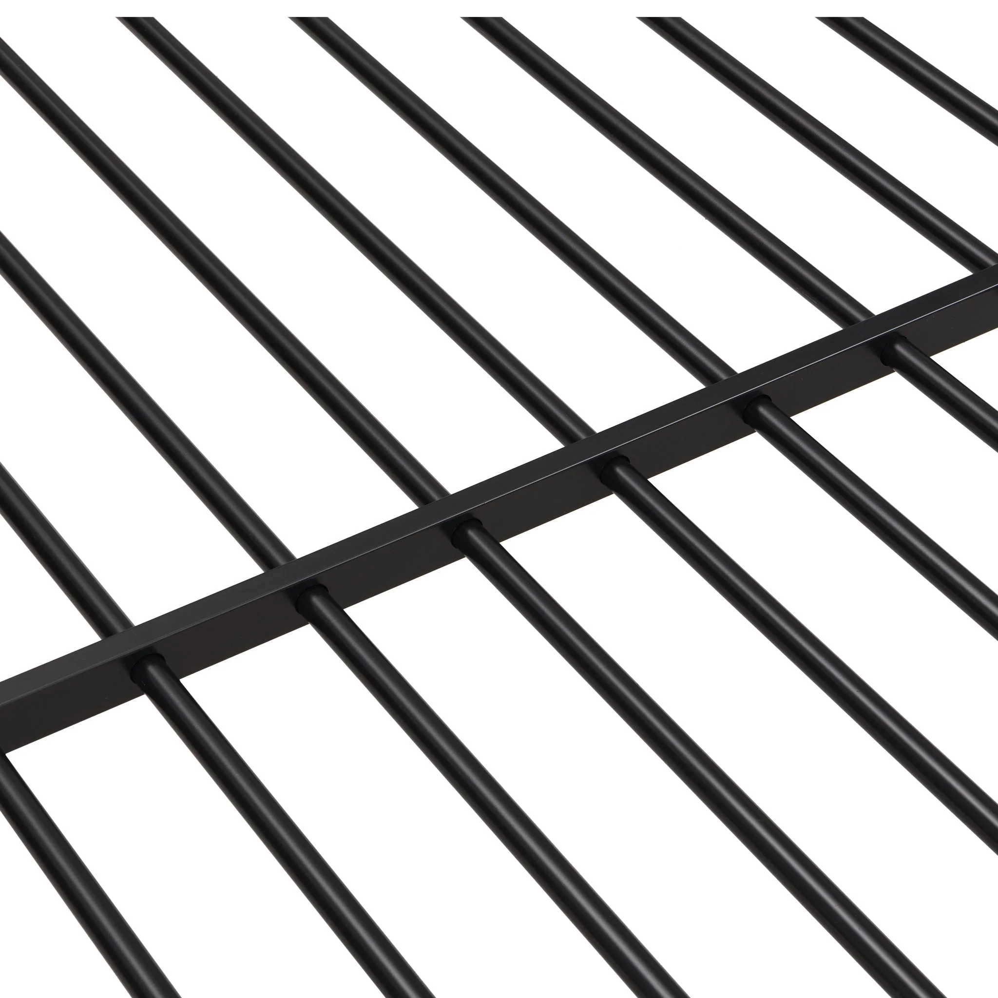 Modern Metal Bunk Bed, Full Over Full, No Box Spring Needed - Black - Image 3