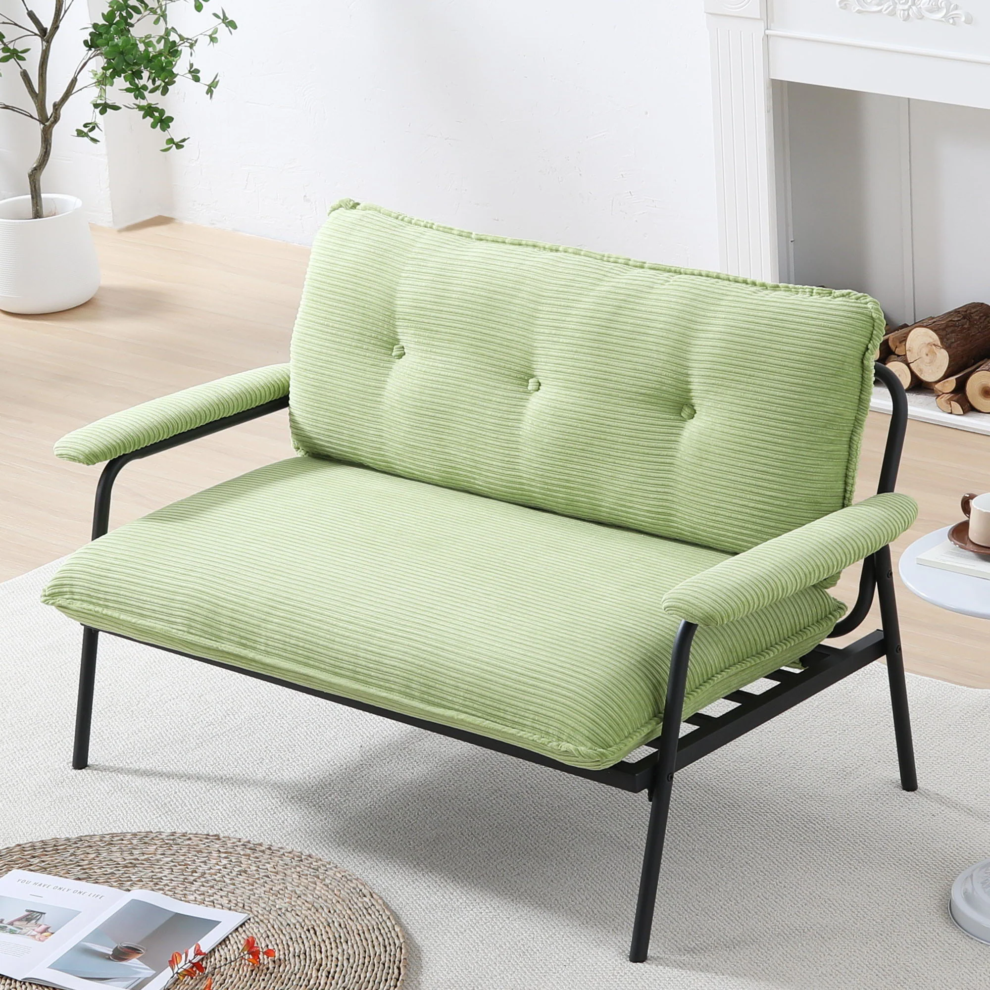 Modern Metal Frame Sofa With Sponge Filling For Compact Spaces And Versatile Use - Image 10