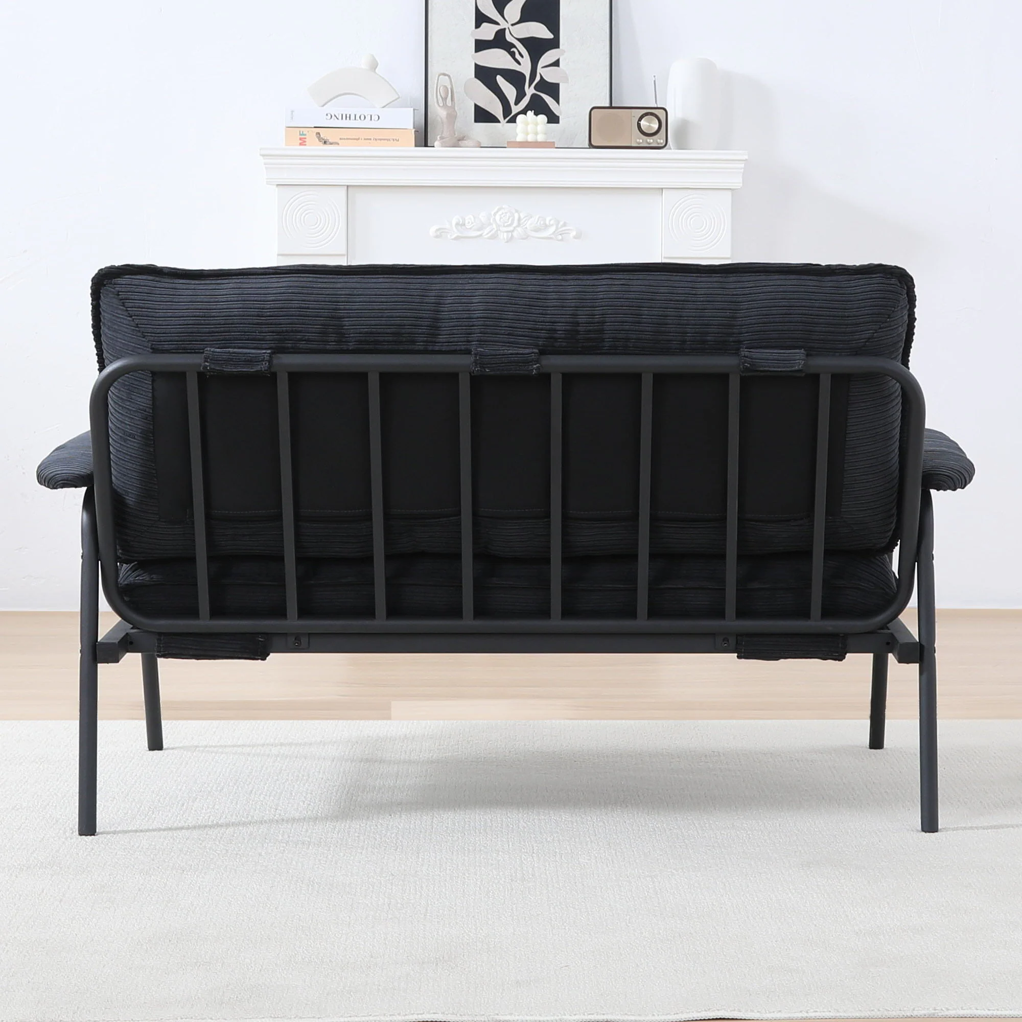 Modern Metal Frame Sofa With Sponge Filling For Compact Spaces And Versatile Use - Image 6