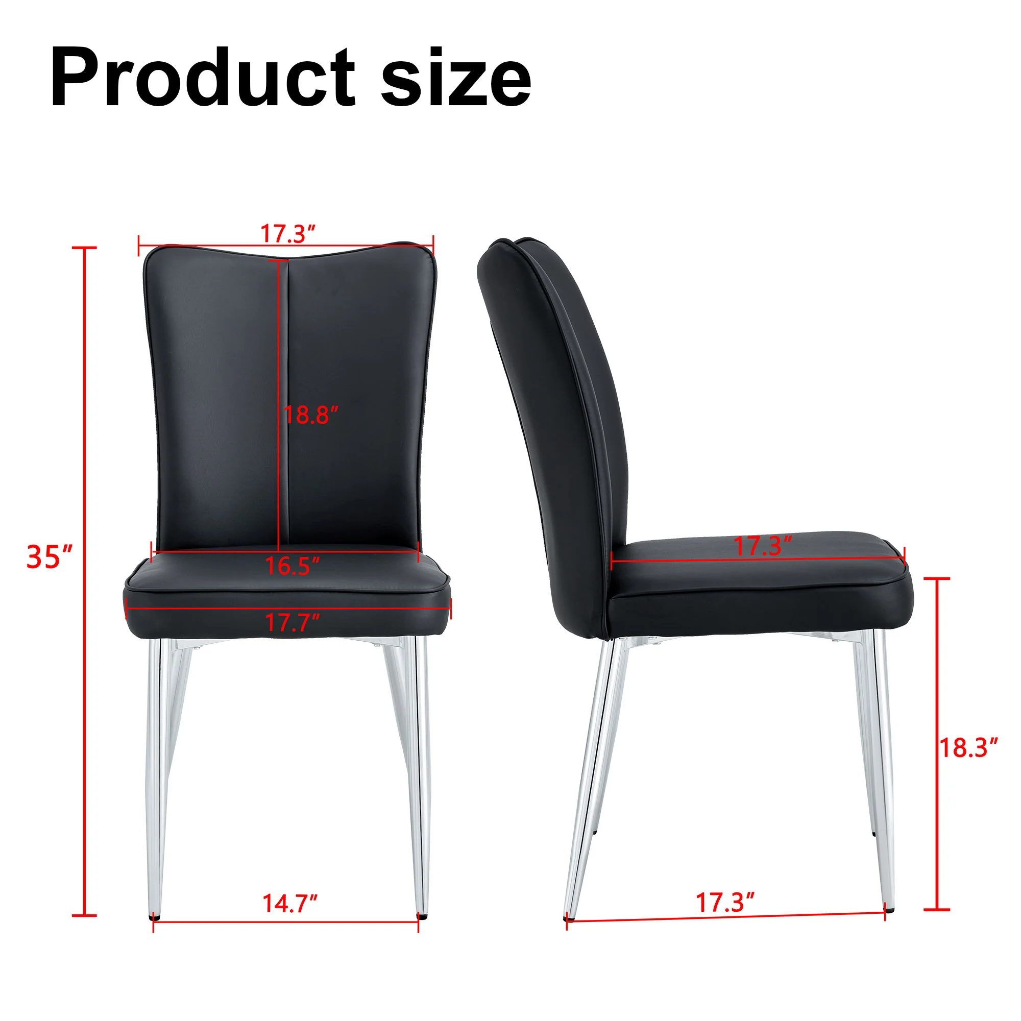 Modern Minimalist Dining Chairs With Metal Legs - Image 26