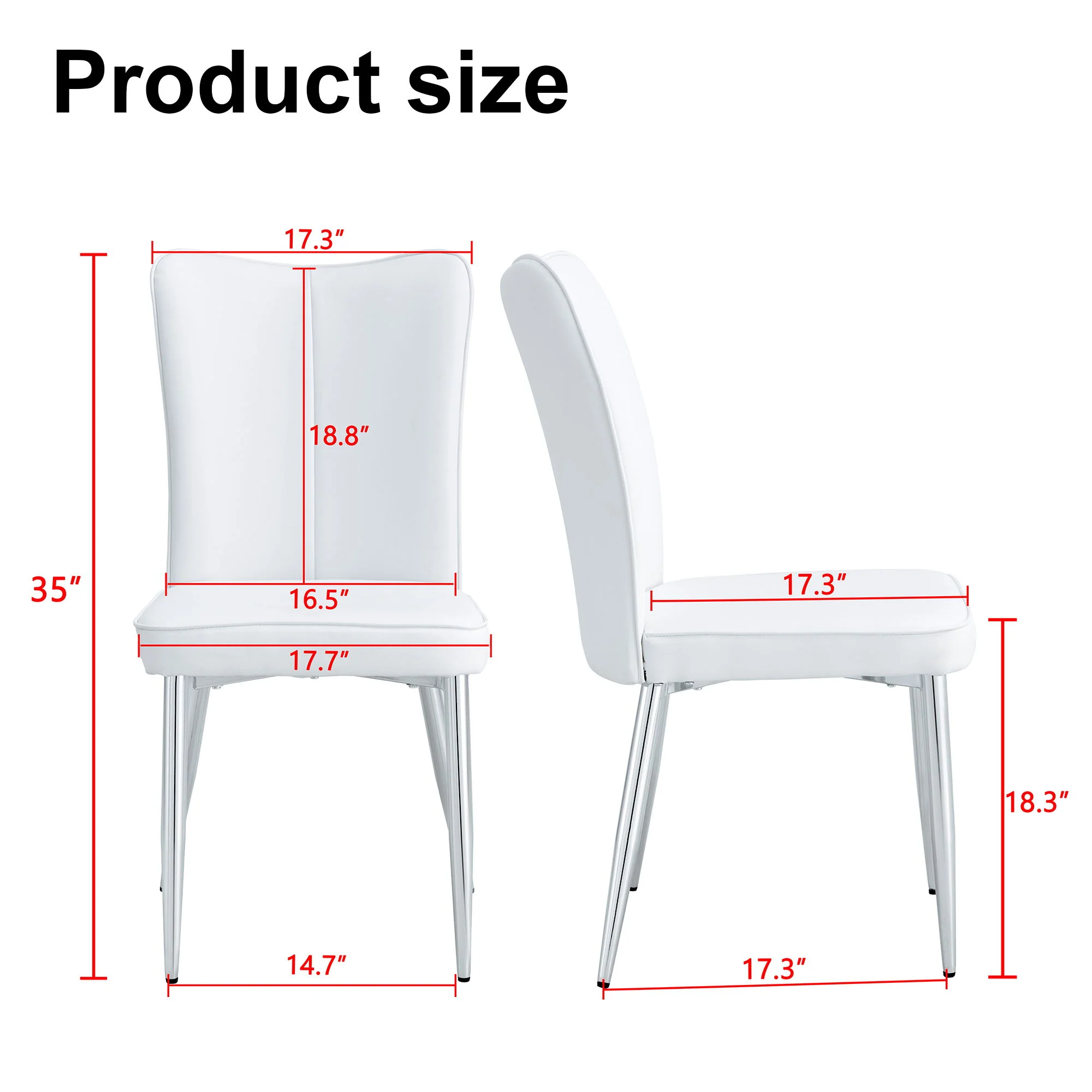 Modern Minimalist Dining Chairs With Metal Legs - Image 27