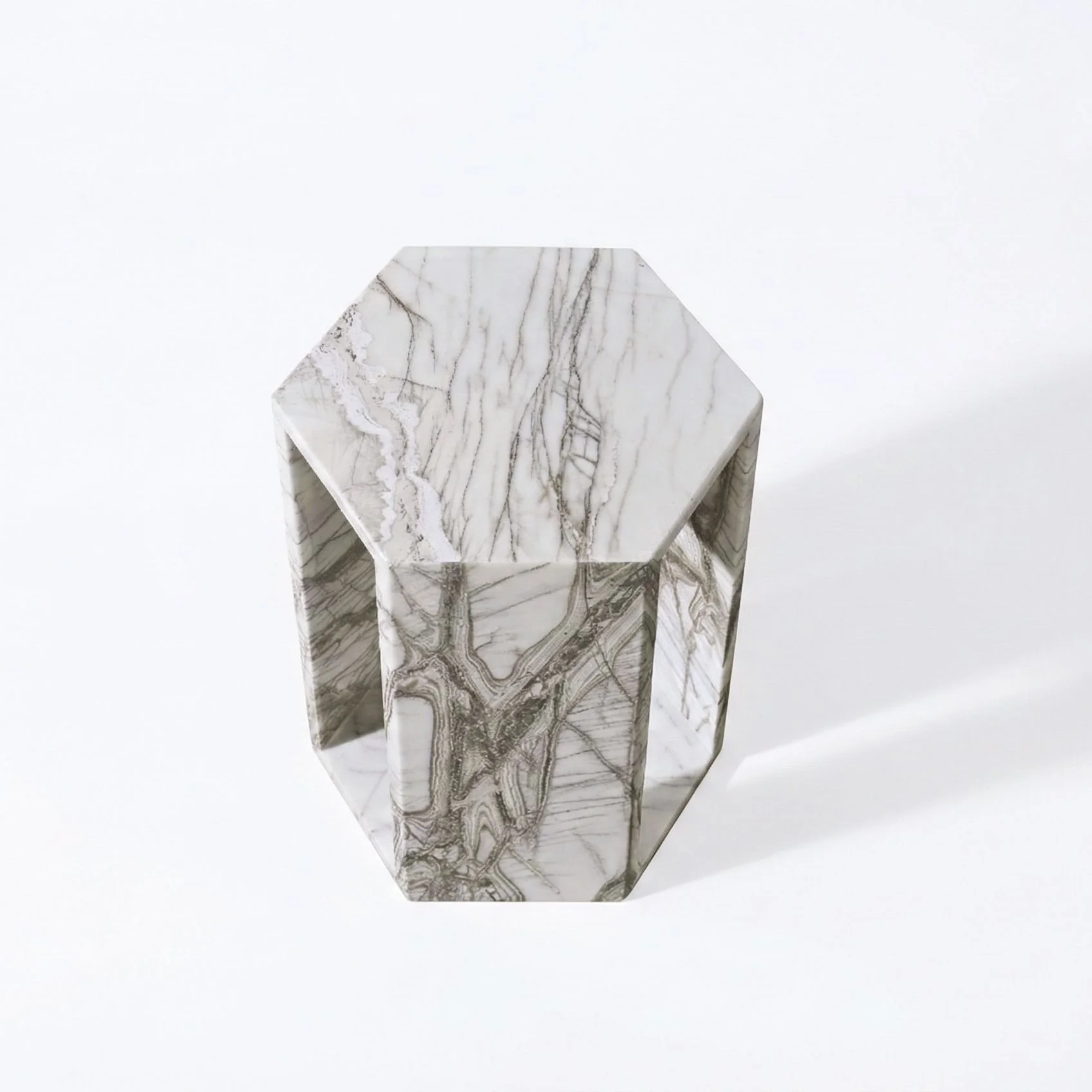 Modern Minimalist Hexagon Side Table - Image 25