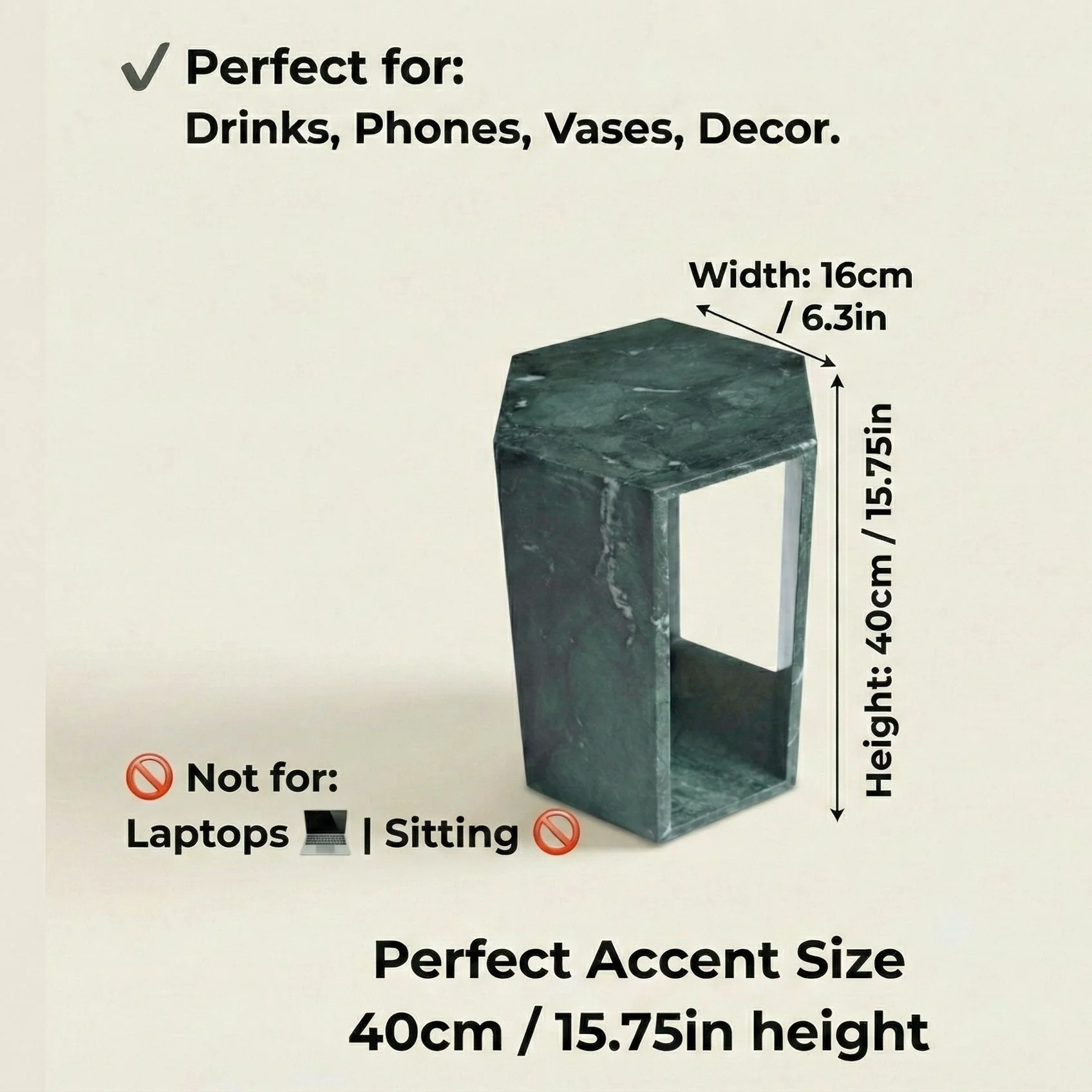 Modern Minimalist Hexagon Side Table - Image 28