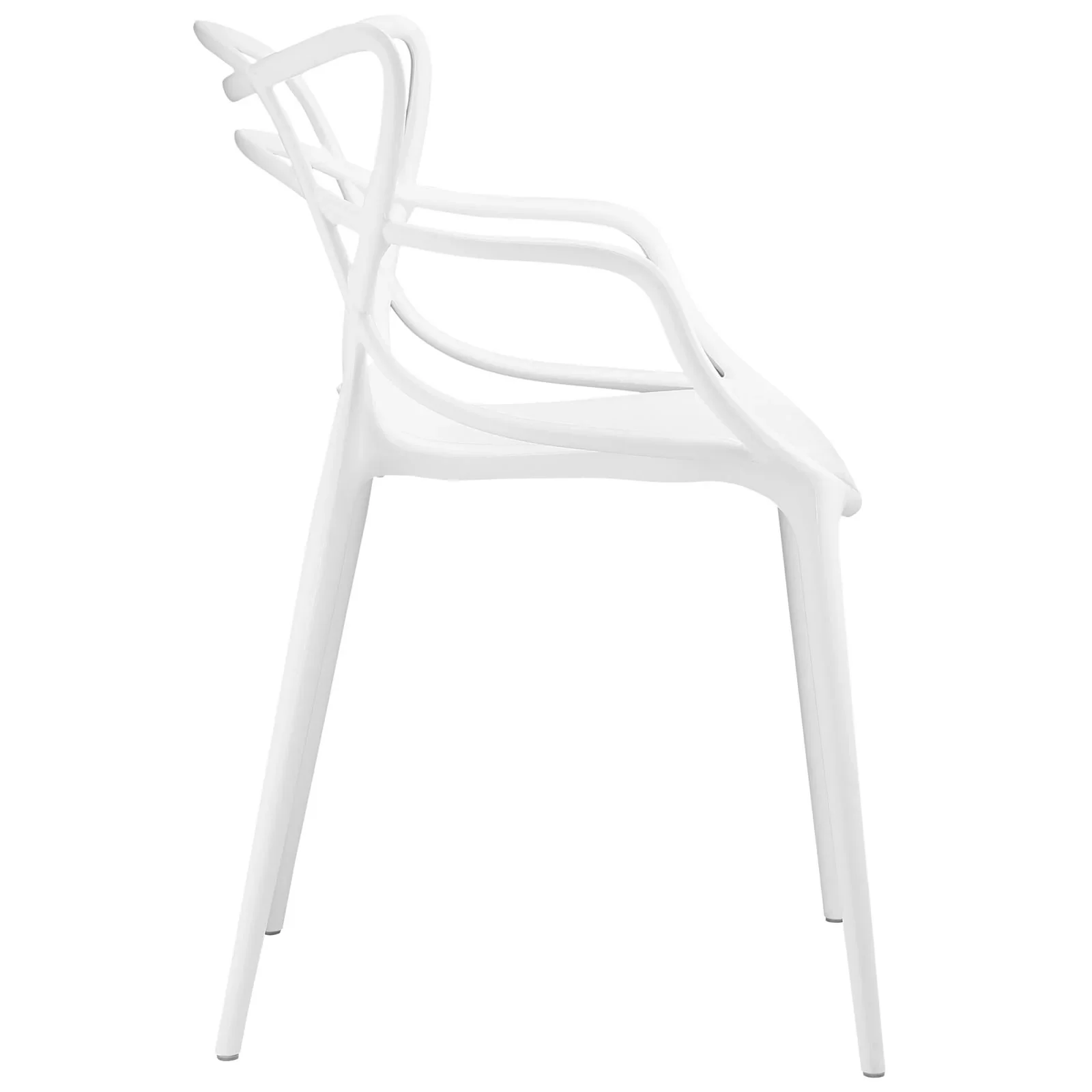 Modern Molded Plastic Dining Chairs Set of 2 - Image 10