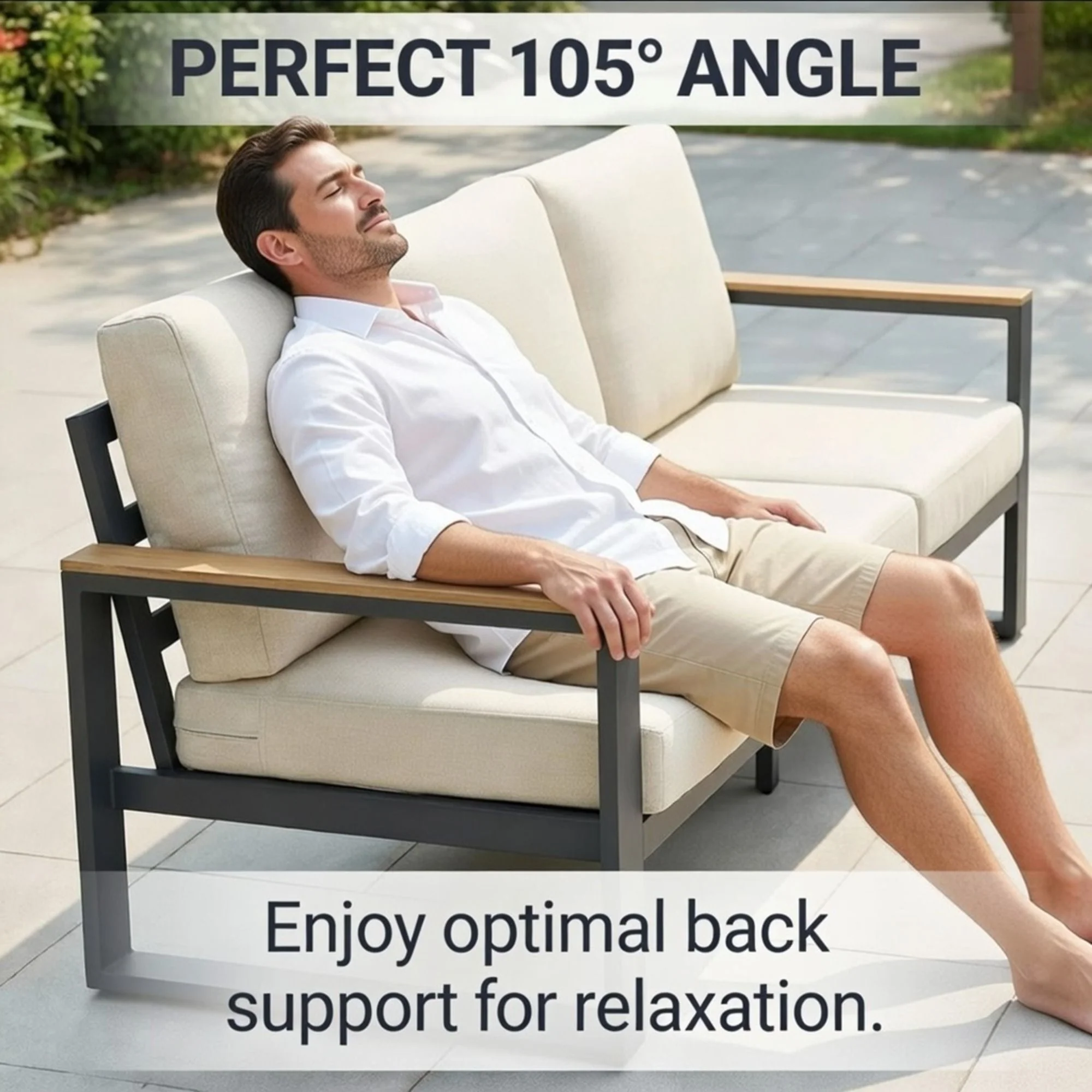 Modern Outdoor Sofa Set With Coffee Table - Image 70