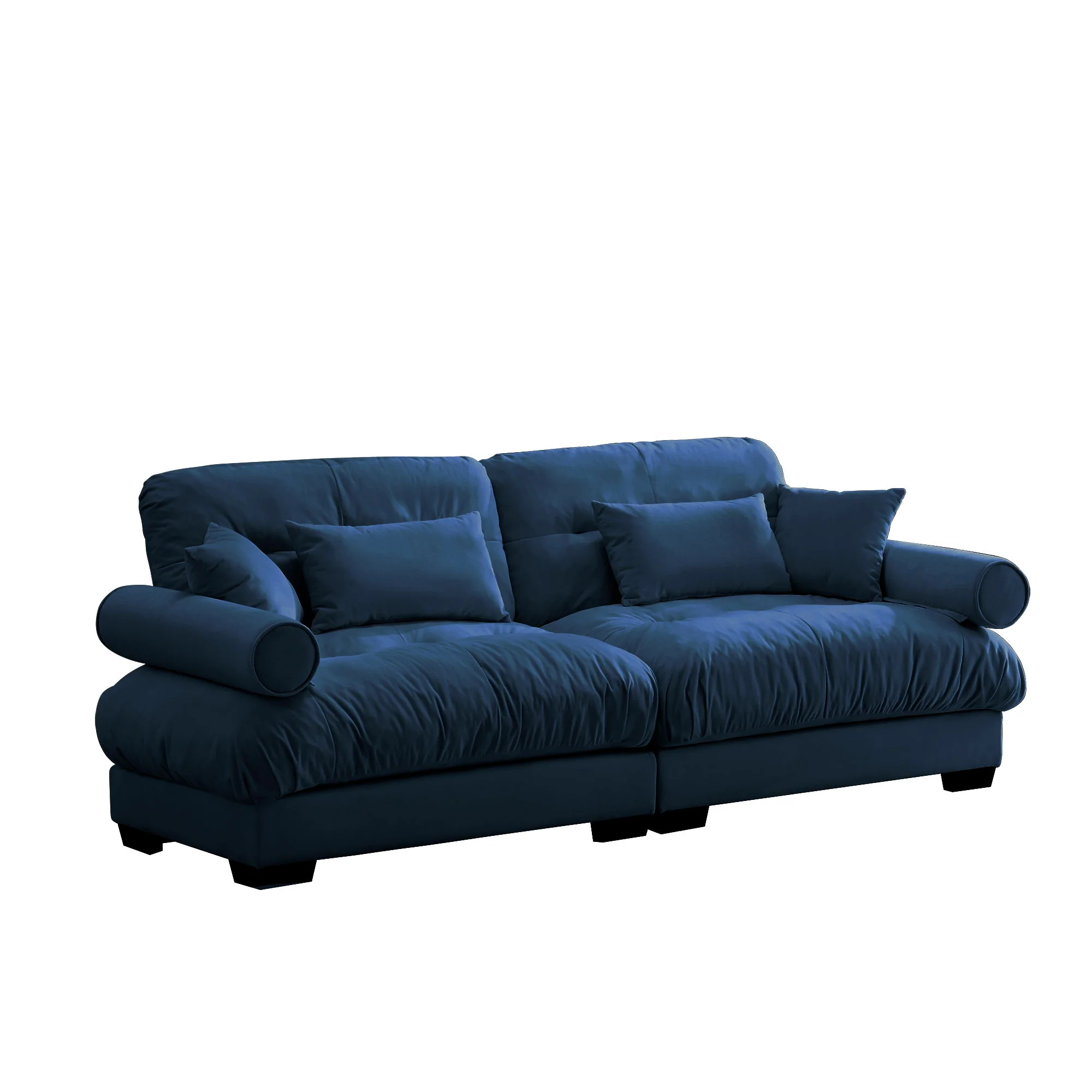 Modern Oversize Sofa With Cloud Like Comfort, Featuring Waist And Throw Pillows - Image 48