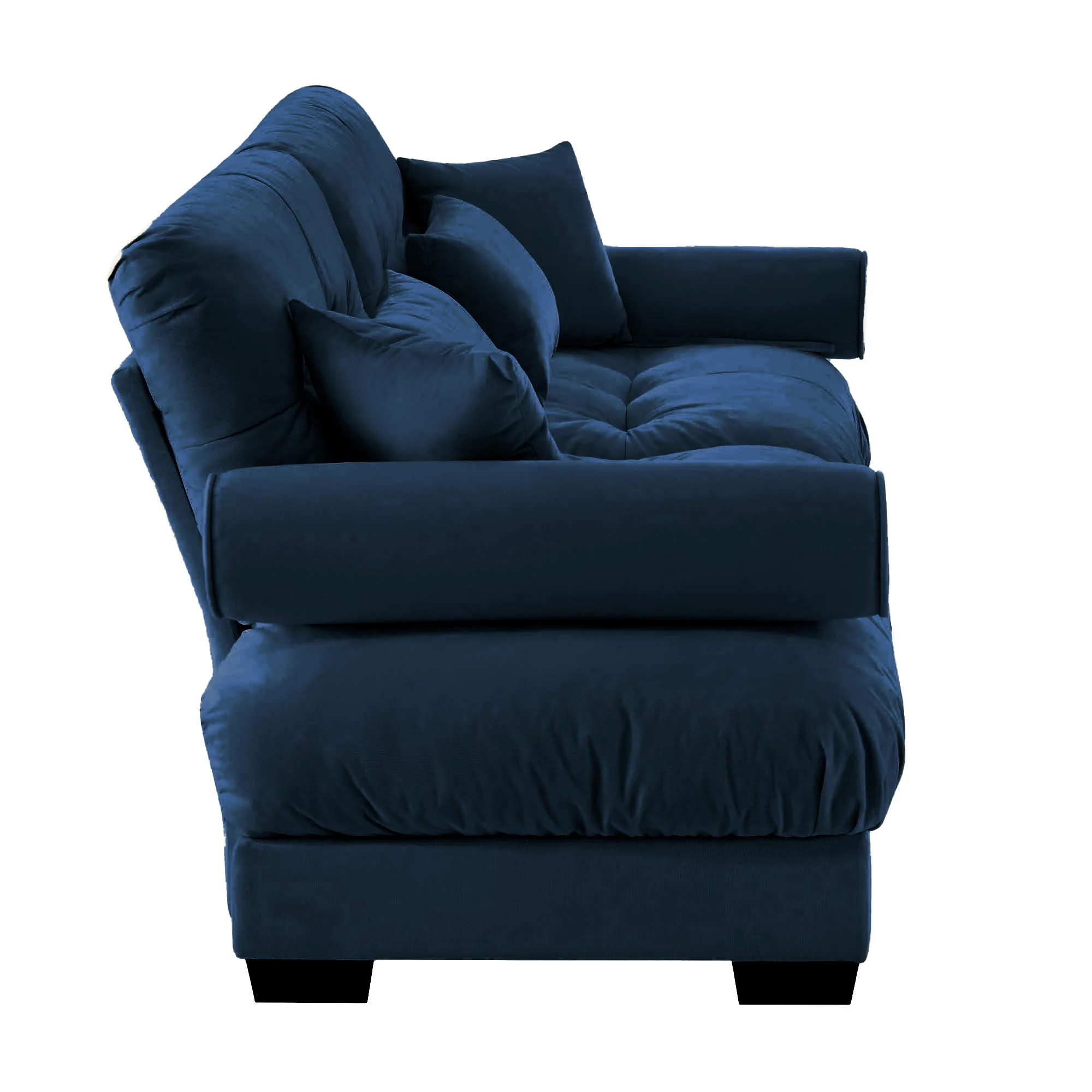Modern Oversize Sofa With Cloud Like Comfort, Featuring Waist And Throw Pillows - Image 57