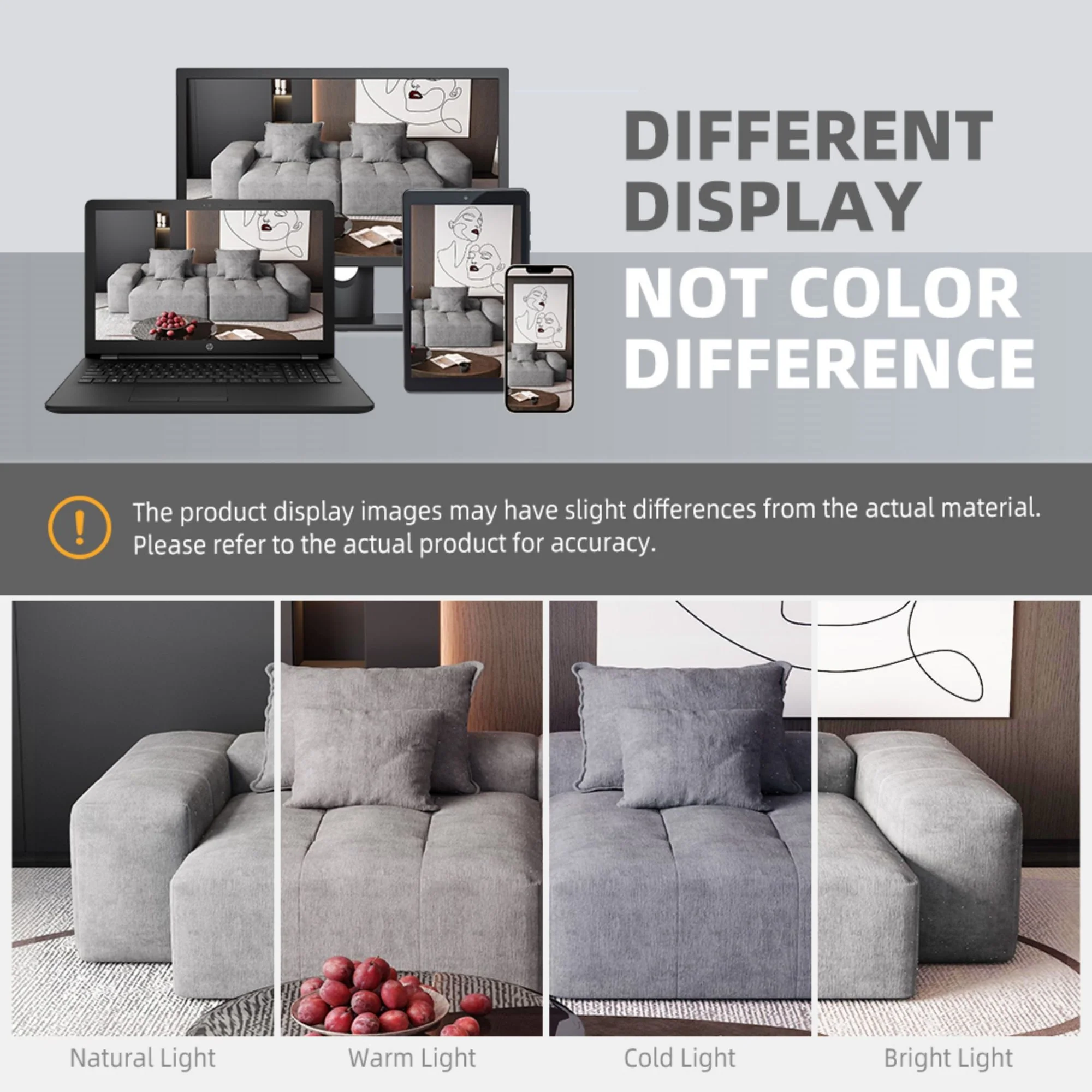 Modern Oversized Diy Combination Modular Sectional Sofa With Pillows - Image 114