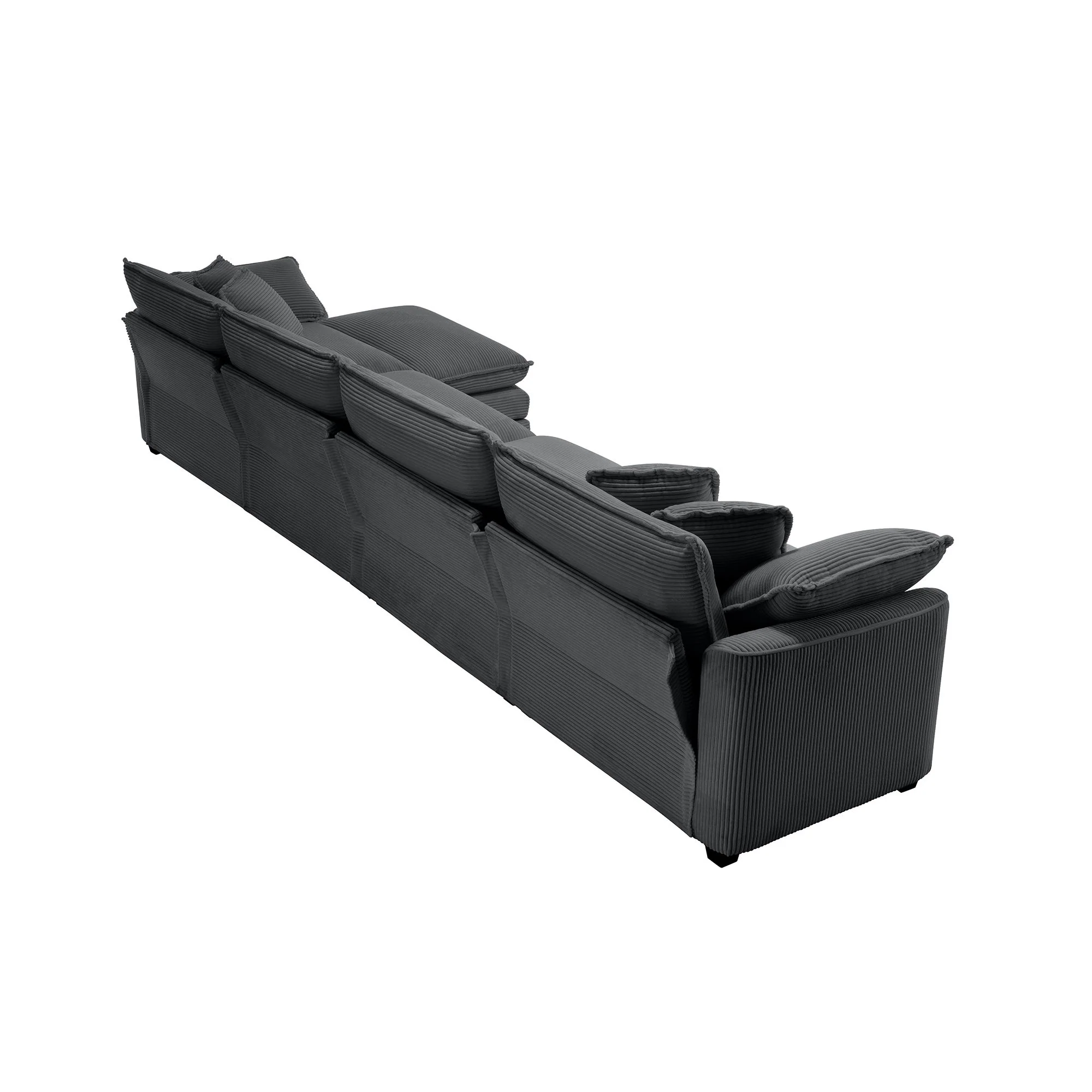 Modern Oversized Modular Cushion Sofa With Ottoman, Low Back, Deep Seating Sofa Set - Image 125