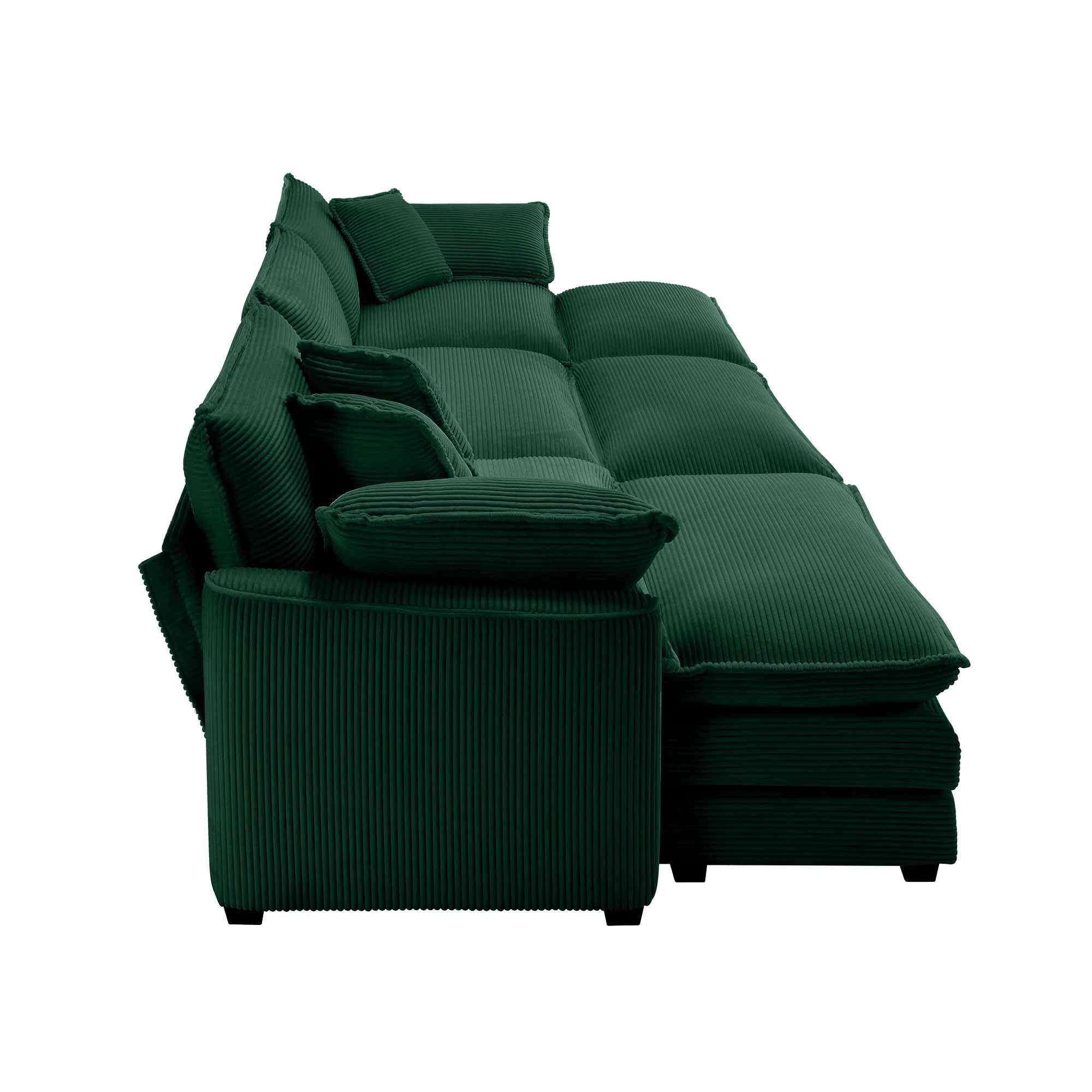 Modern Oversized Modular Cushion Sofa With Ottoman, Low Back, Deep Seating Sofa Set - Image 159