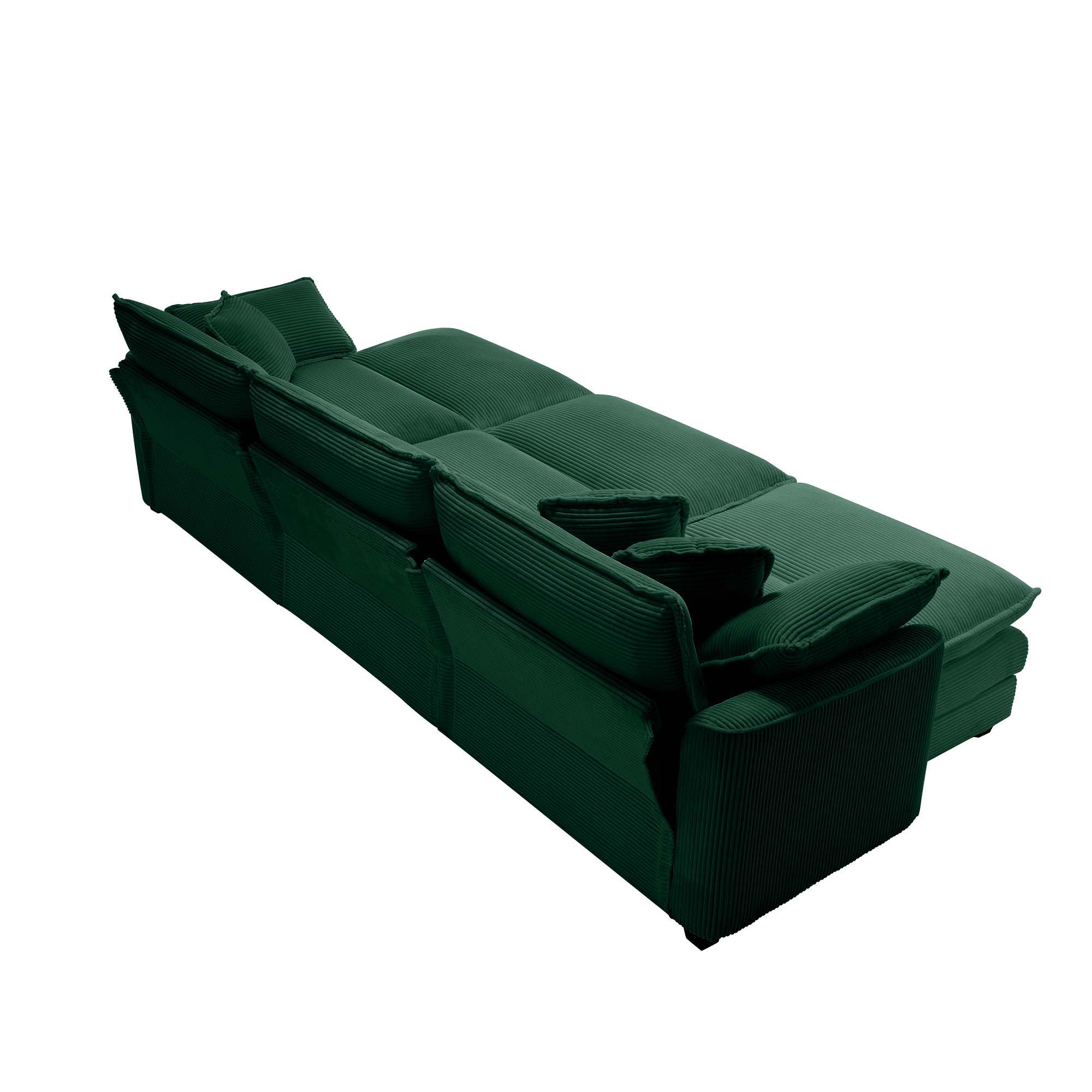 Modern Oversized Modular Cushion Sofa With Ottoman, Low Back, Deep Seating Sofa Set - Image 177