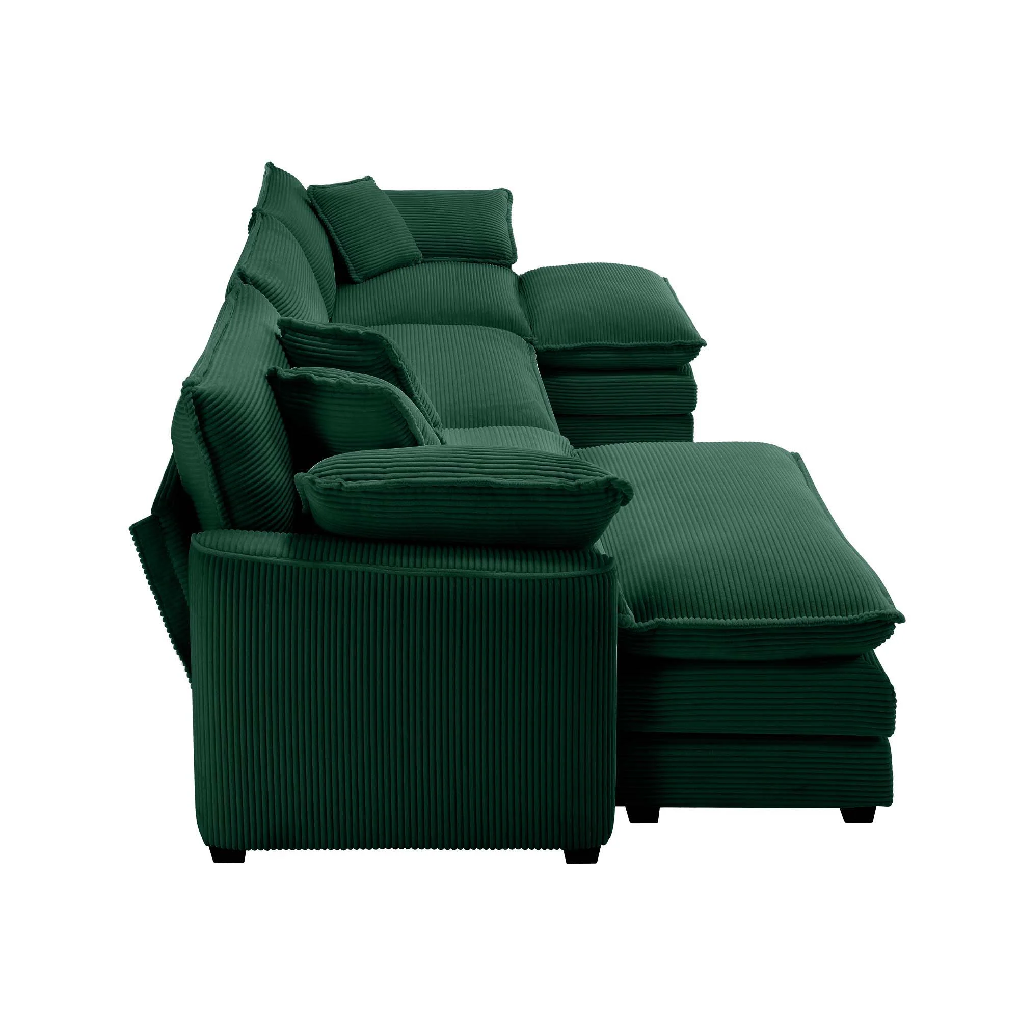 Modern Oversized Modular Cushion Sofa With Ottoman, Low Back, Deep Seating Sofa Set - Image 32