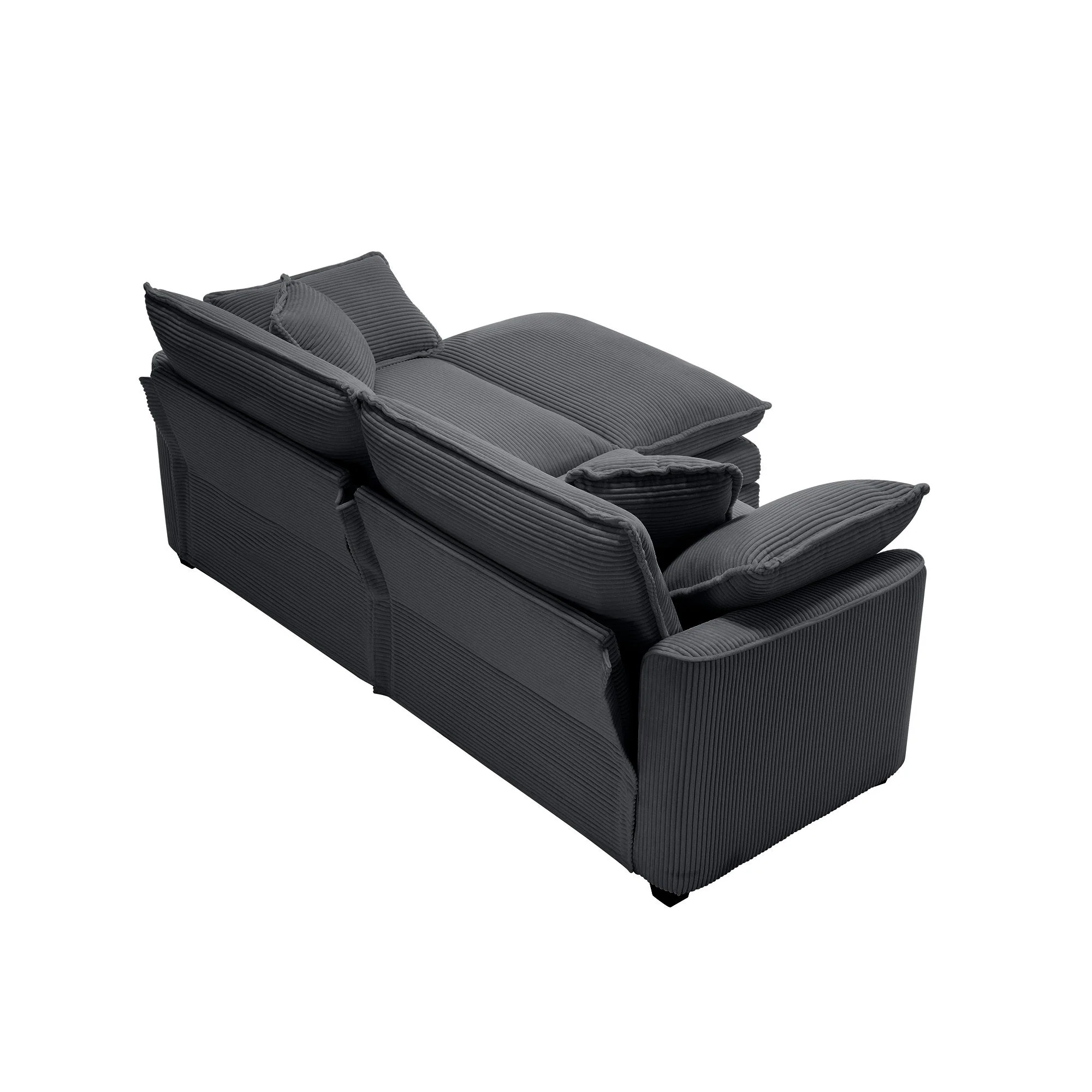 Modern Oversized Modular Cushion Sofa With Ottoman, Low Back, Deep Seating Sofa Set - Image 54