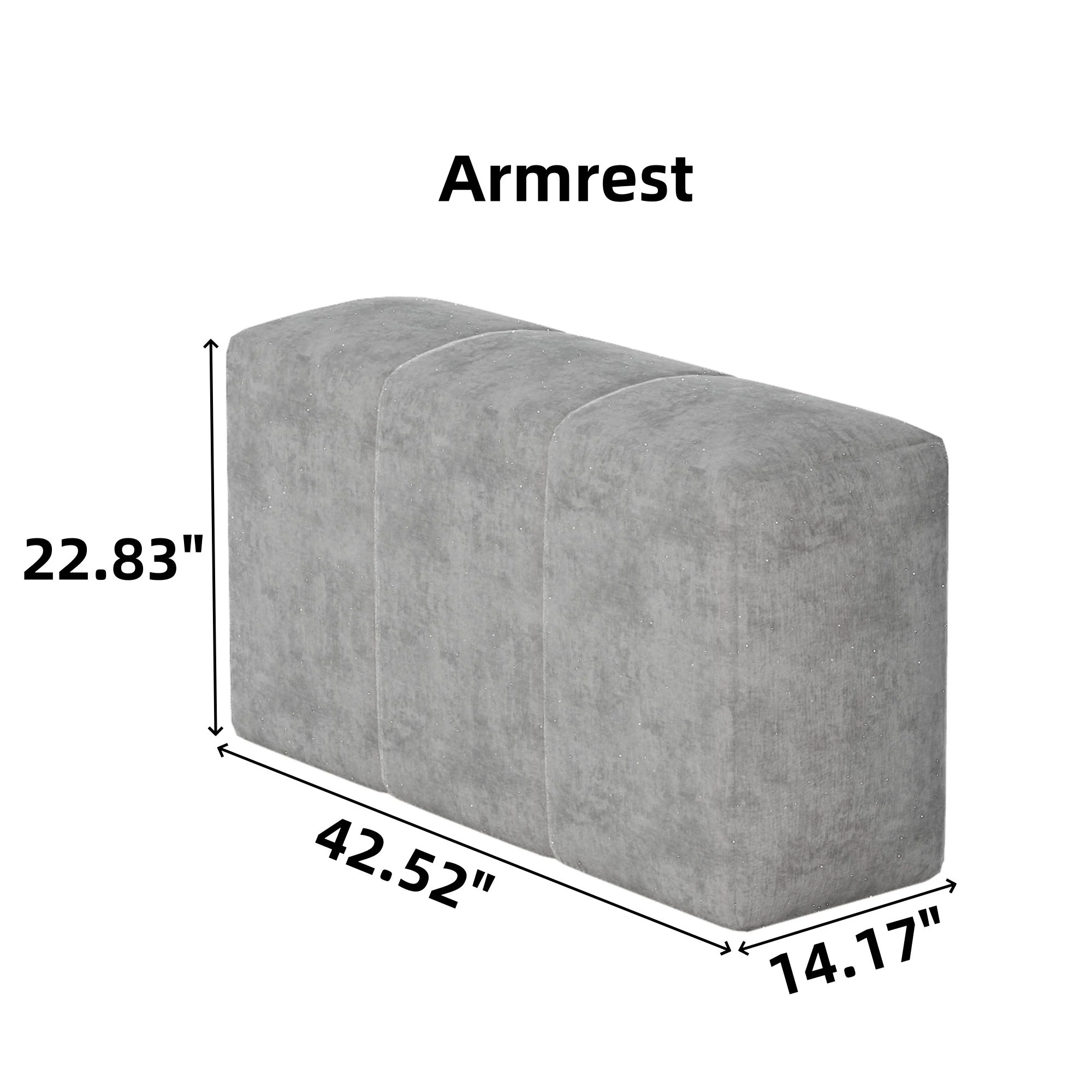 Modern Oversized Modular Sectional Sofa, Sparkling Fabric Soft Cushion Sofa With 2 Pillows - Image 7