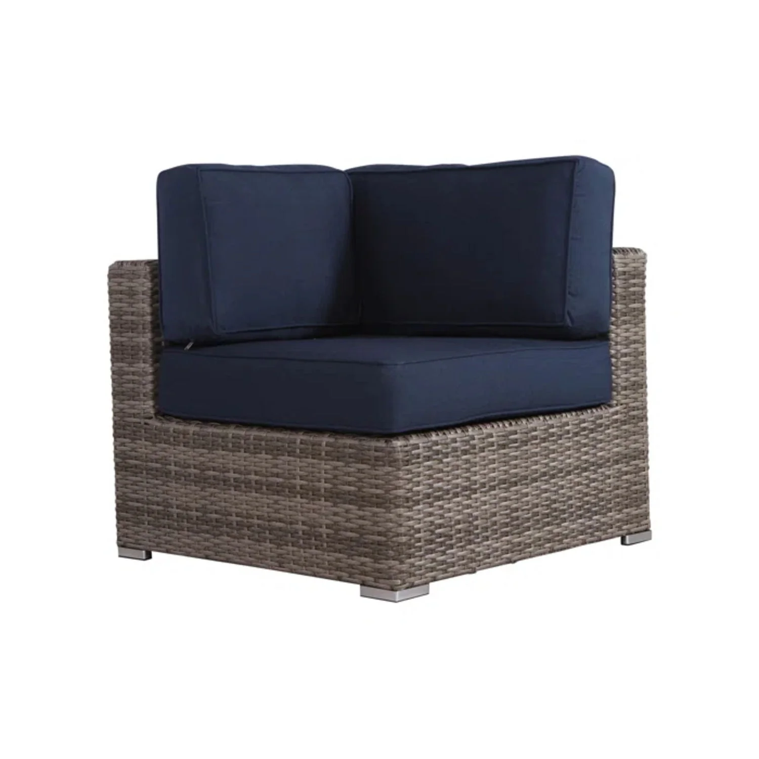 Modern Patio Rattan Sectional Set With Cushions - Image 31