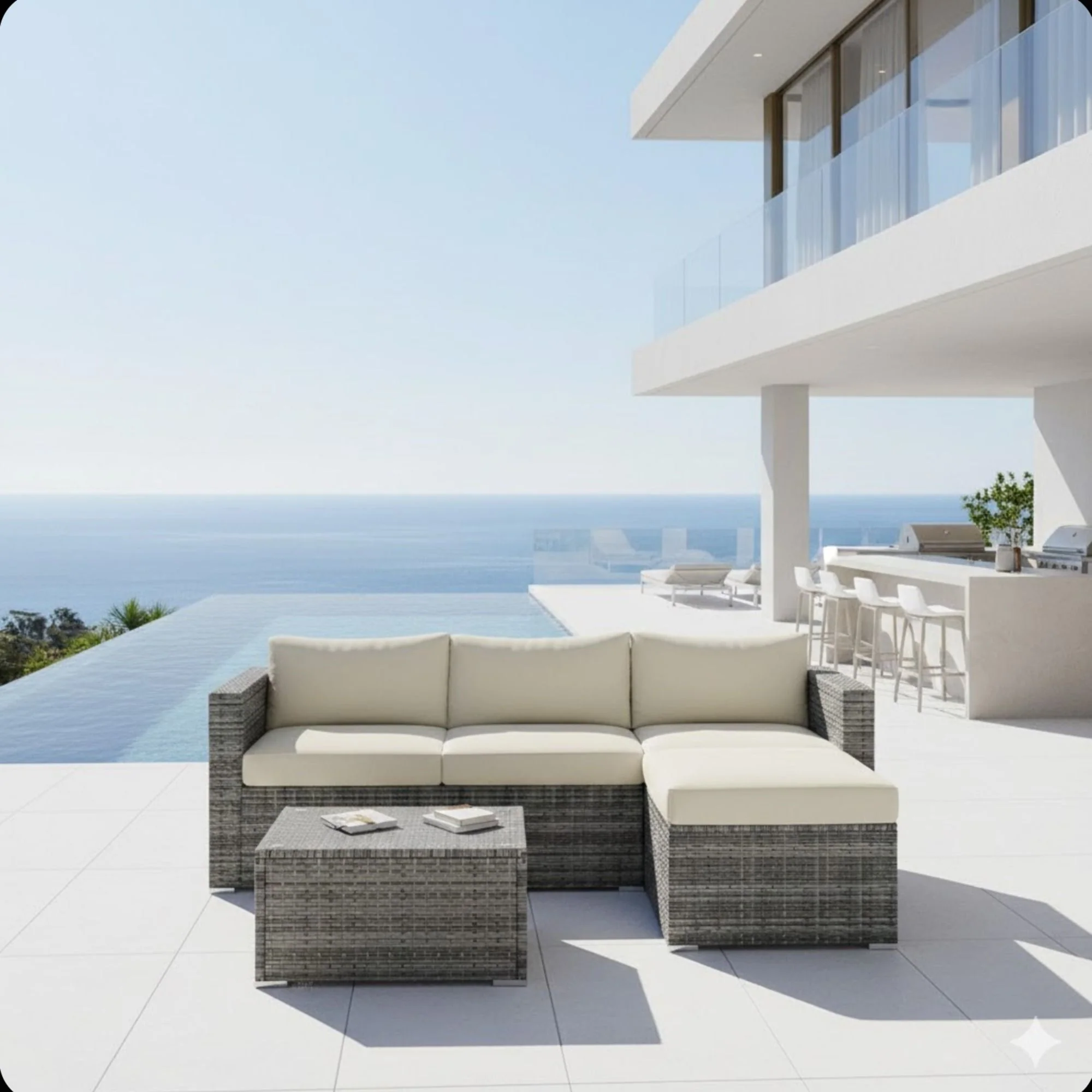 Modern Patio Set With Coffee Table - Image 12