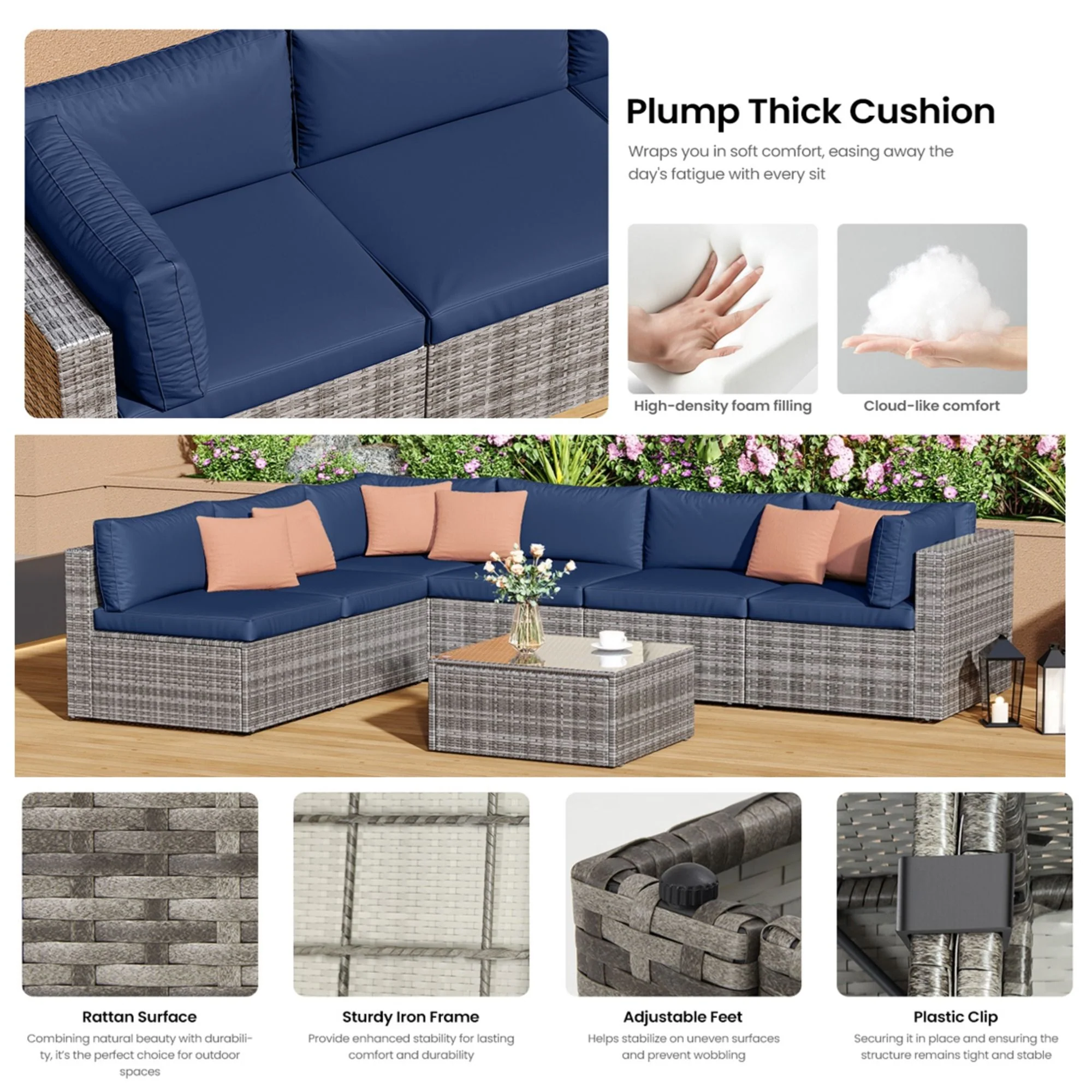 Modern Patio Set With Coffee Table - Image 44