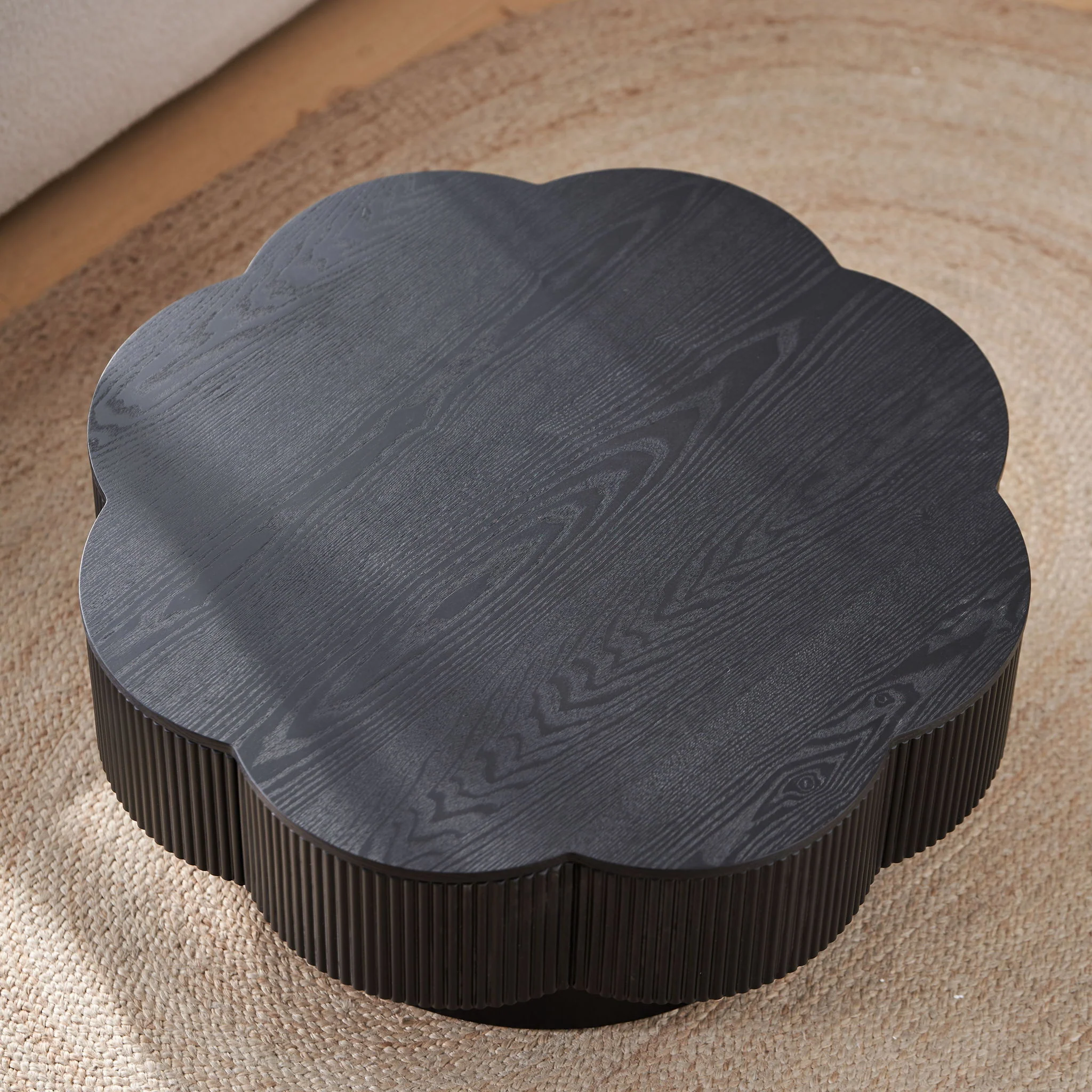 Modern Plum Blossom Shaped Coffee Table With Storage - Image 18