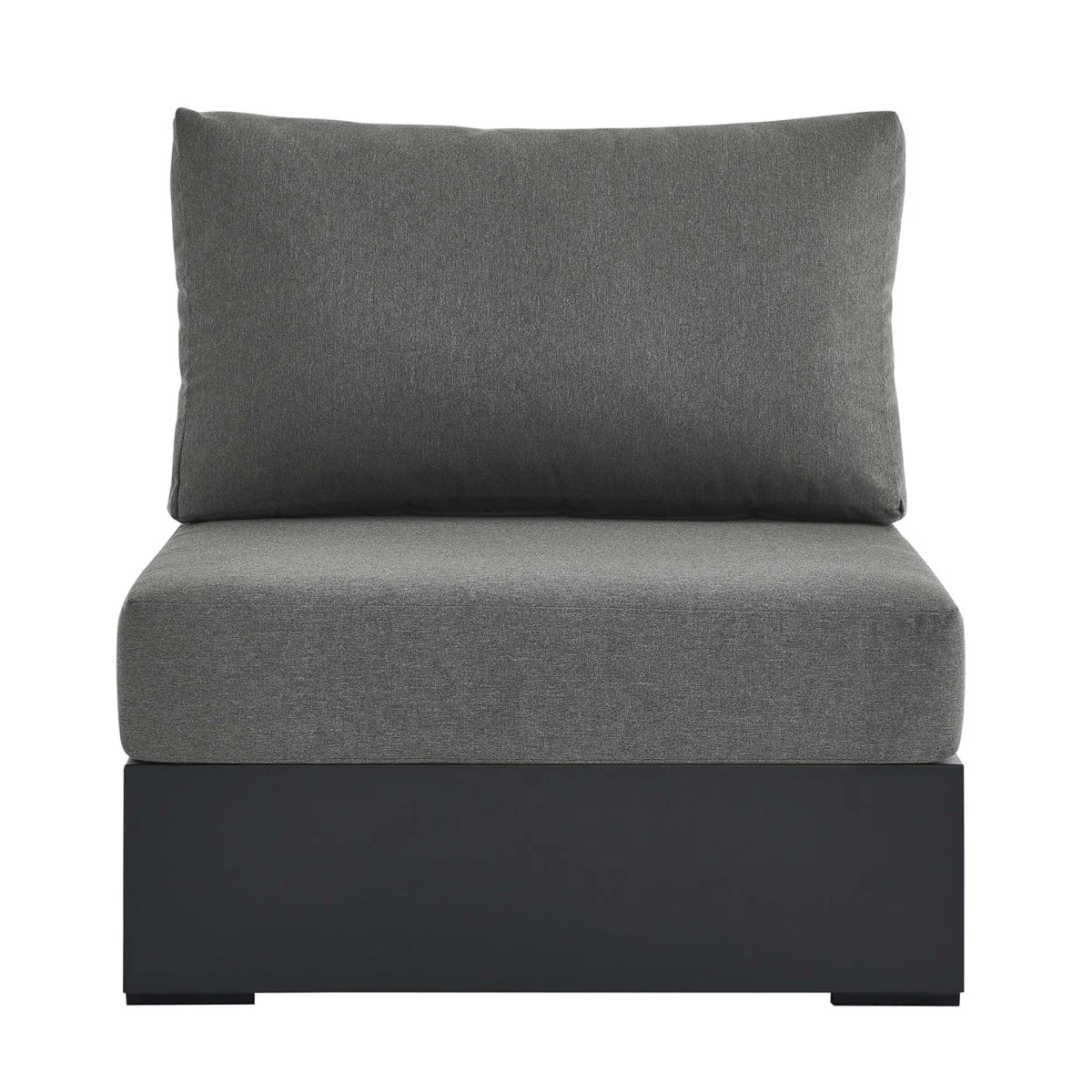 Modern Powder-Coated Aluminum Outdoor Modular Armless Chair for Patio and Garden Seating - Image 7
