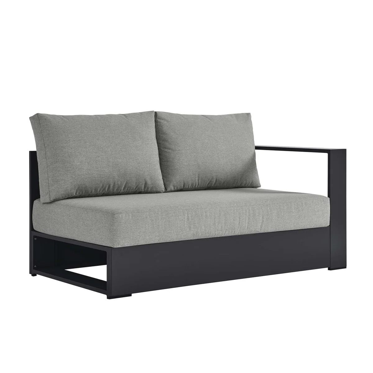Modern Powder-Coated Aluminum Outdoor Right-Facing Loveseat for Patio and Deck - Image 10