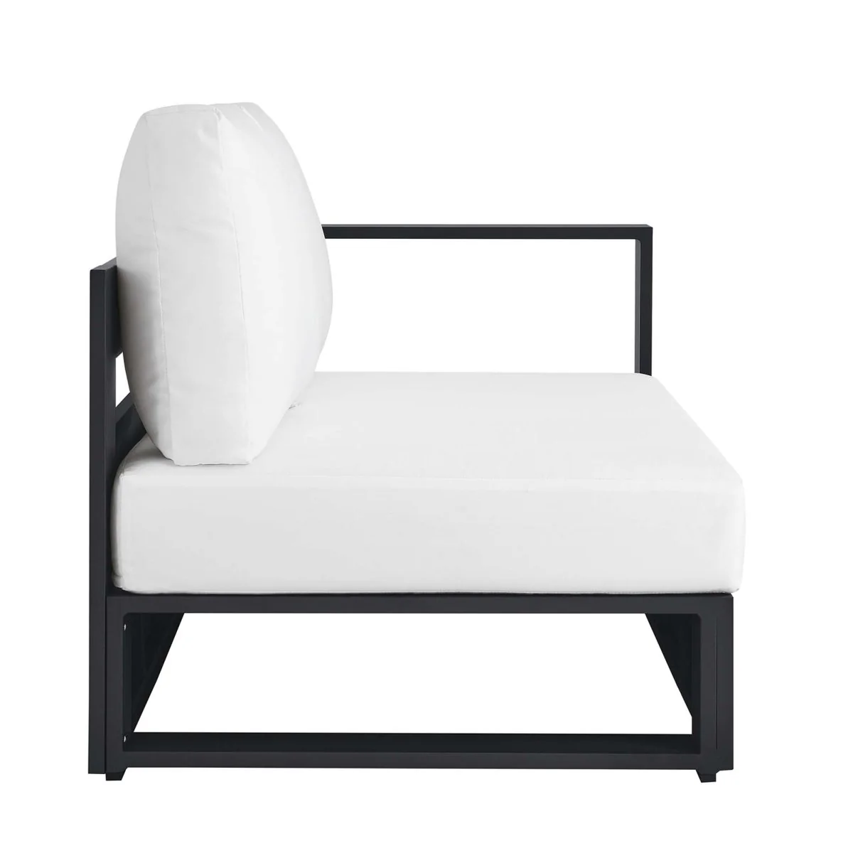 Modern Powder-Coated Aluminum Outdoor Right-Facing Loveseat for Patio and Deck - Image 5