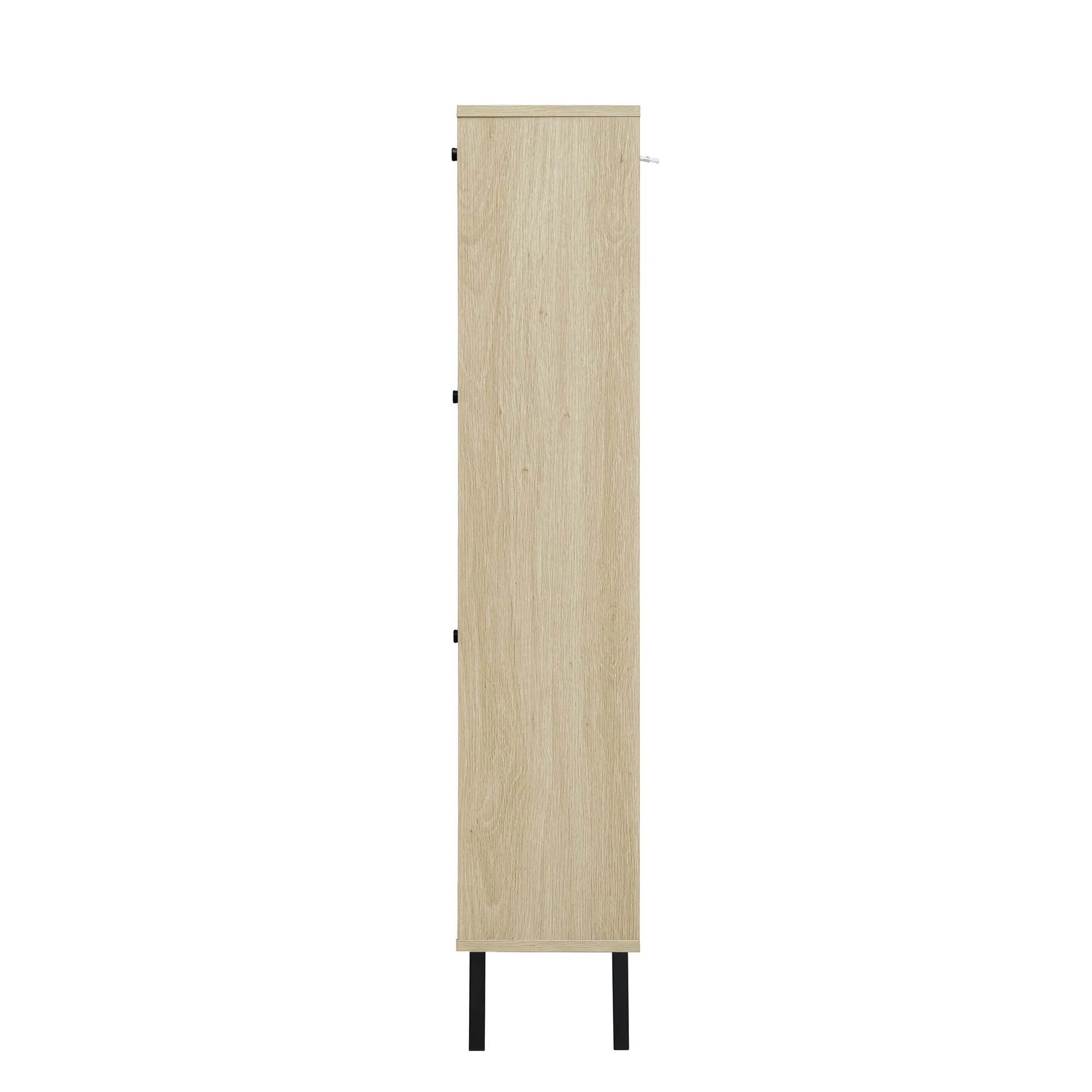 Modern Rattan 3 Door Shoe Rack Cabinet For Entryway - Image 6