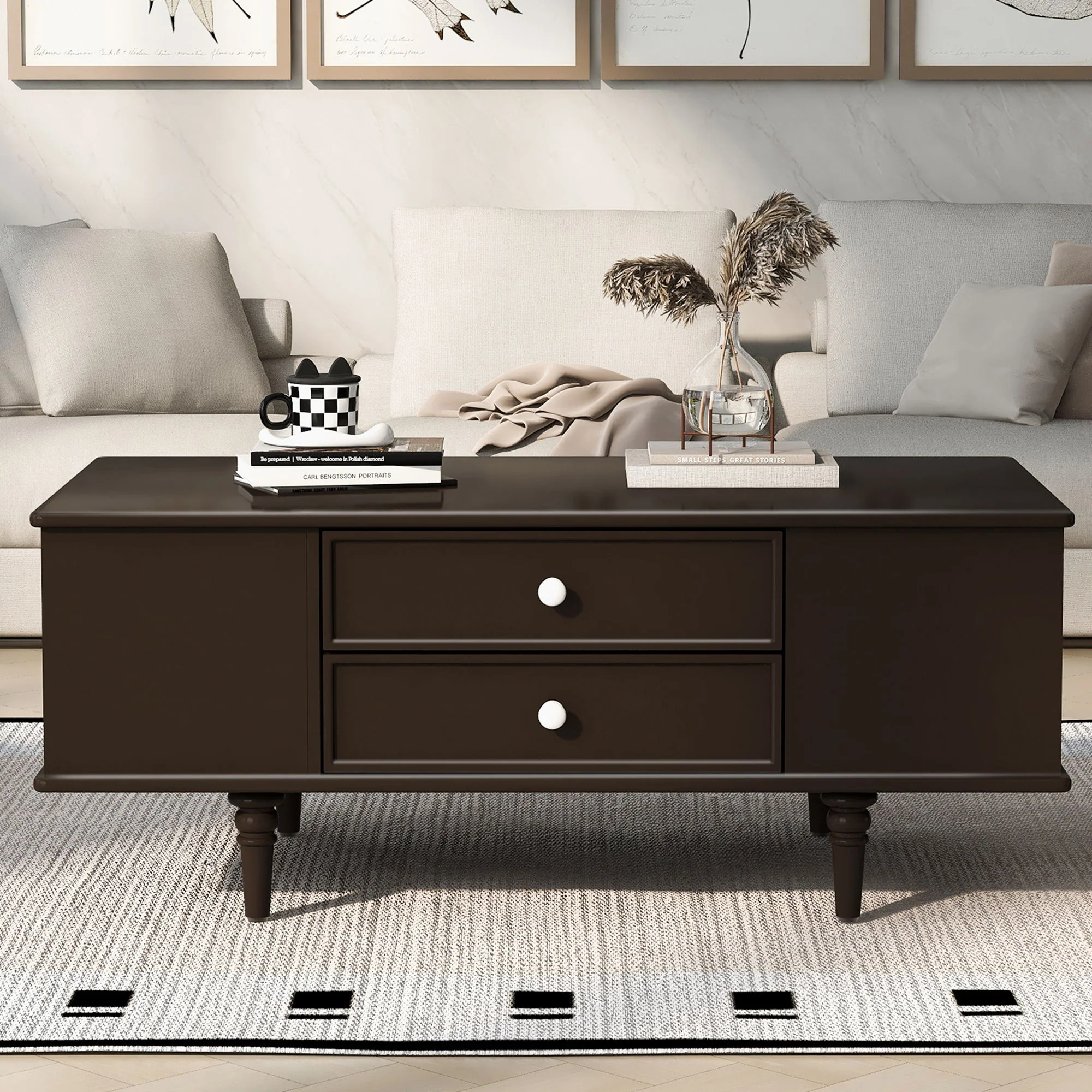 Modern Rectangle Coffee Table With Four Drawers - Image 17