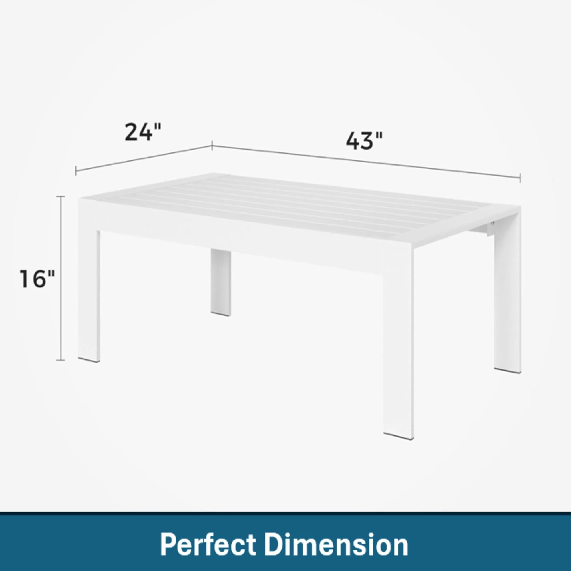 Modern Rectangle Outdoor Coffee Table - Image 27