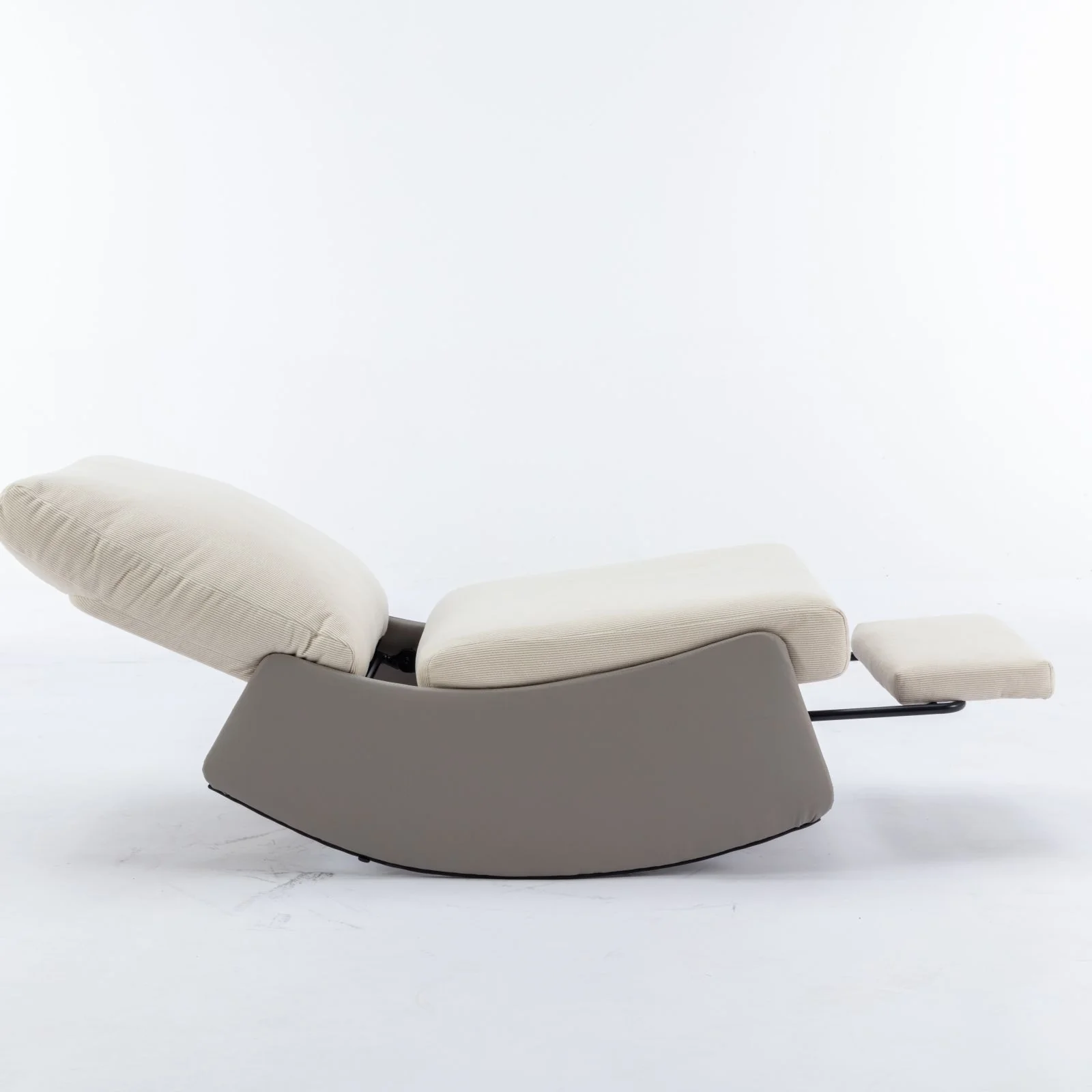 Modern Rocking Chair Recliner, Comfy Rocker Nursery Chair With Footrest, Accent Reading Chair, Upholstered Lounge Chair For Relaxing, Resting, Soft Padded Rocker For Indoor Living Room Bedroom - Image 11